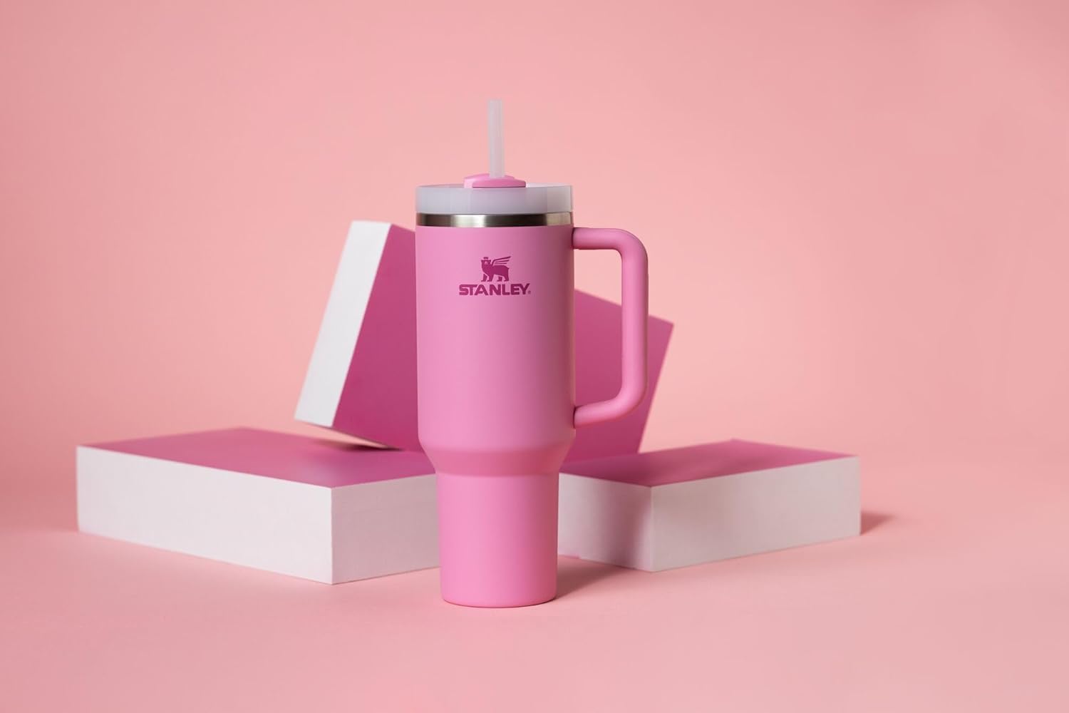 STANLEY Quencher H2.0 Tumbler with Handle and Straw 40 oz | Flowstate 3-Position Lid | Cup Holder Compatible for Travel | Insulated Stainless Steel Cup | BPA-Free | Peony - Image 7