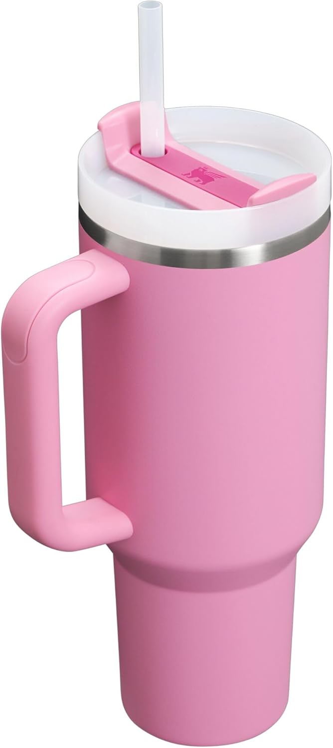 STANLEY Quencher H2.0 Tumbler with Handle and Straw 40 oz | Flowstate 3-Position Lid | Cup Holder Compatible for Travel | Insulated Stainless Steel Cup | BPA-Free | Peony - Image 2