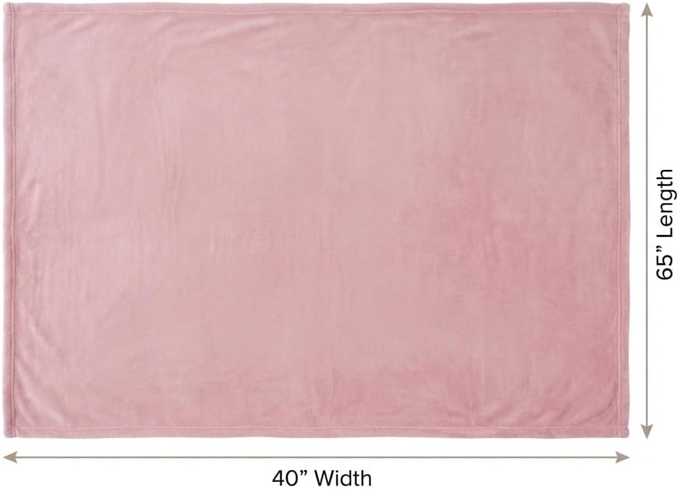 EverSnug Travel Blanket and Pillow - Ultra-Soft, Compact & Lightweight, 65x40 Inches, with Carry Case, Luggage Sleeve & Backpack Clip for Airplane Comfort (Light Pink) - Image 9