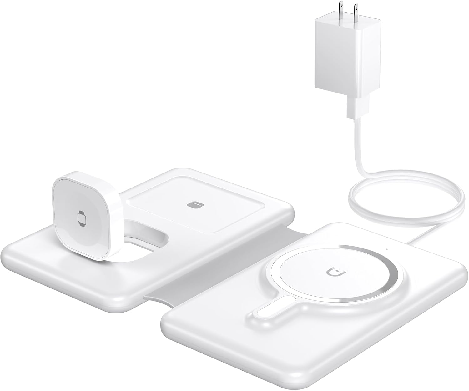 Magnetic Wireless Charger for iPhone: 3 in 1 Travel Charging Station for Apple Devices for iPhone 17 Air 16 15 14 13 12 Pro Max Plus - Foldable Charging Pad for Apple Watch Series & Airpods 4 3 2 Pro - Image 8