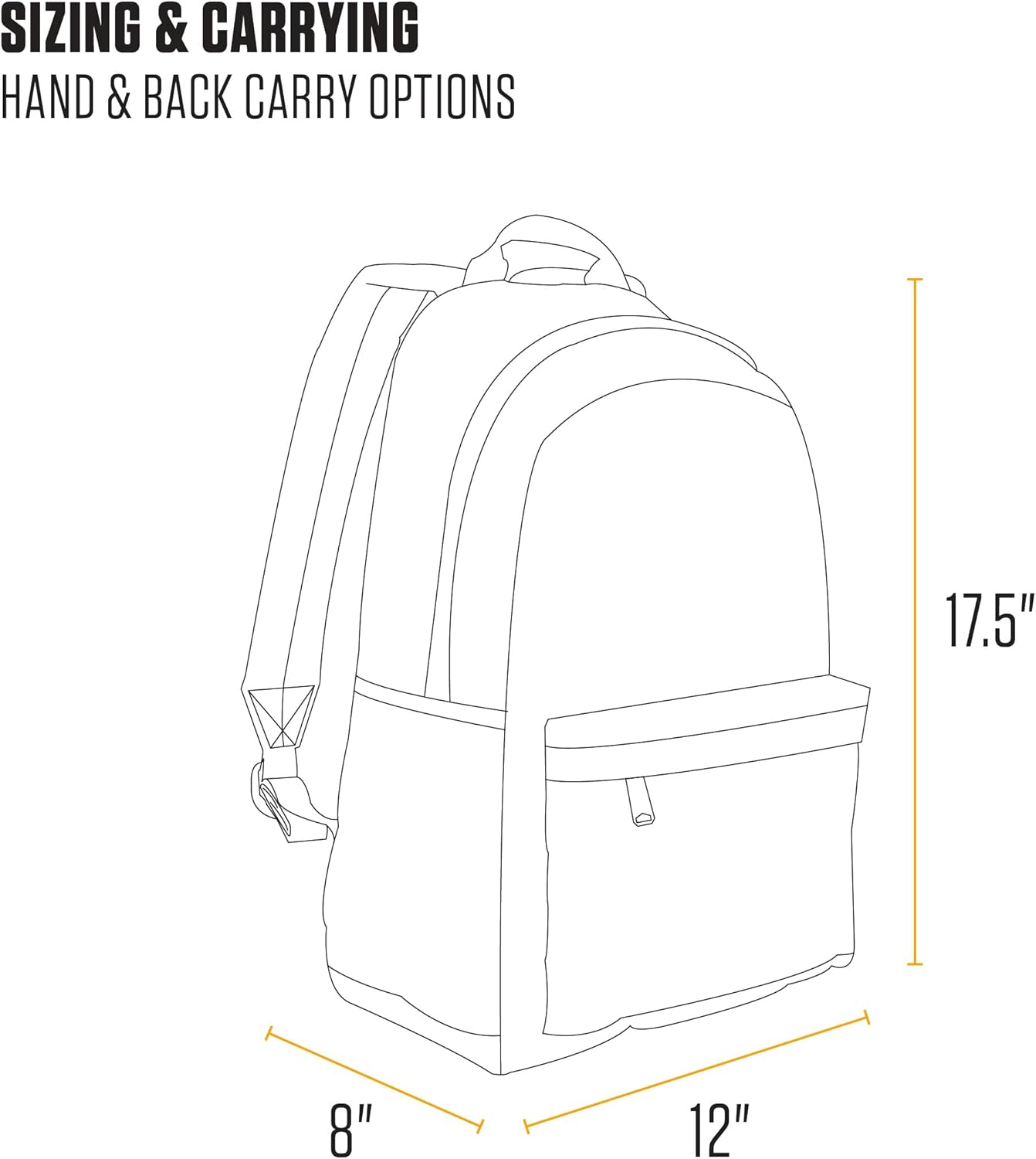 Carhartt 21L Classic Laptop Backpack, Water-Resistant Pack W/ 15" Laptop Sleeve and Organizational Compartments, Carhartt Brown - Image 5