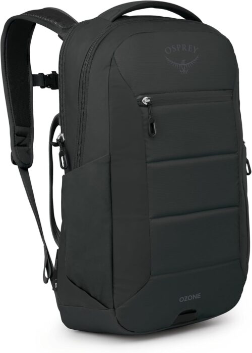 Osprey Ozone Laptop Backpack with Ventilated AirScape™ Backpanel - Lightweight Travel Backpack with 16” Laptop Sleeve - Carry-On Compatible Travel Bag for Men and Women, Black