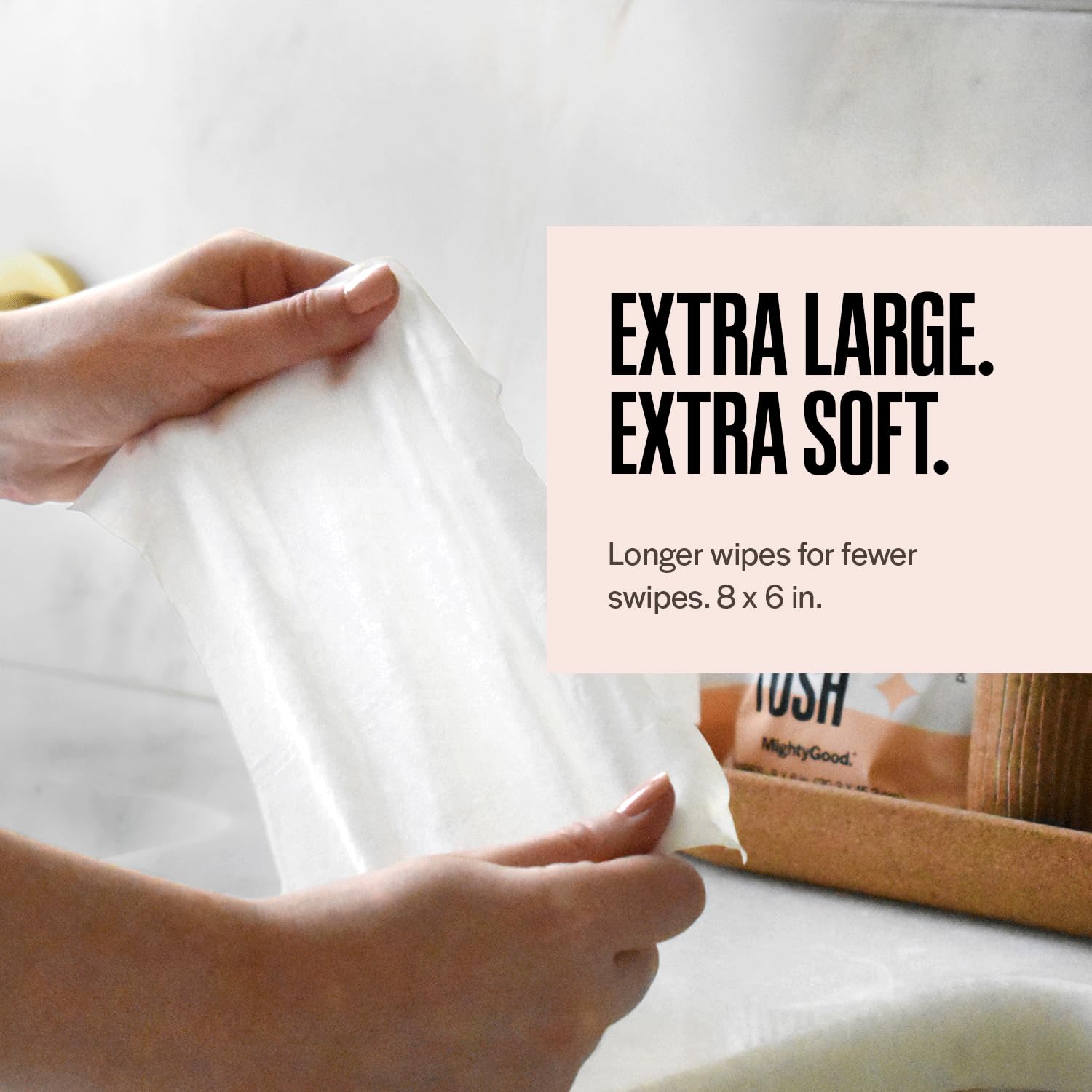 Wipe That Tush On-The-Go Flushable Wipes - 1 Packs of 30 Individually Wrapped Travel Wipes - Fragrance Free & Hypoallergenic - Extra Large & Soft - Aloe & Vitamin E - Septic-Safe - Travel Essentials - Image 4