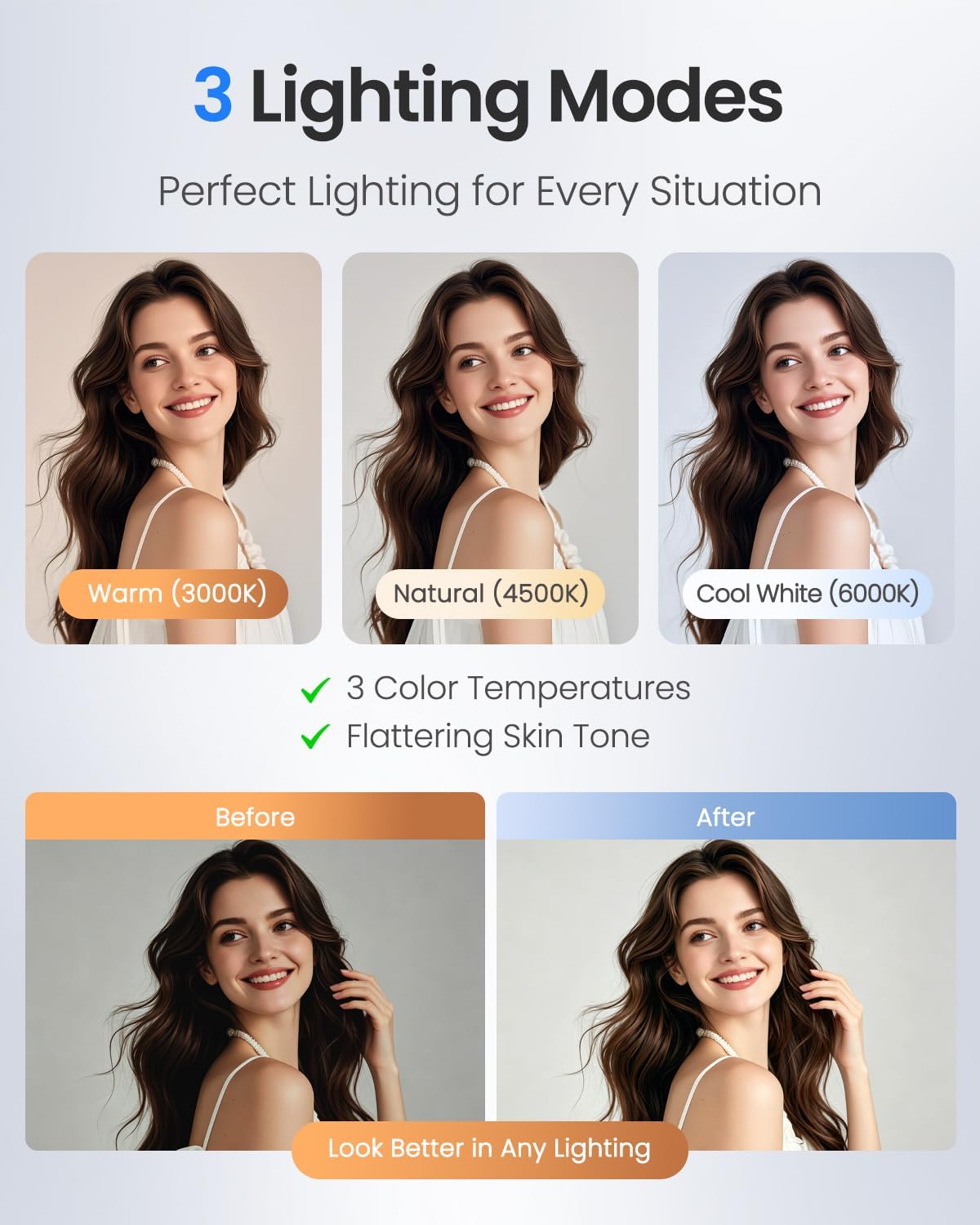 UBeesize Magnetic Selfie Stick Tripod with Dimmable Light and Rechargeable Remote, Portable Travel Phone Tripod Stand for MagSafe and Android Phones, Ideal for Vlogging, Photos, Video Recording - Image 3