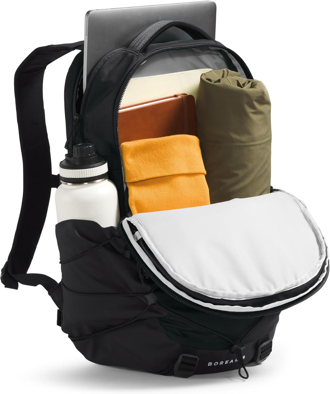 The North Face Borealis Commuter Laptop Backpack - Water Repellent, Laptop Sleeve, Large Main Compartment, TNF Black/TNF Black-NPF, One Size - Image 6