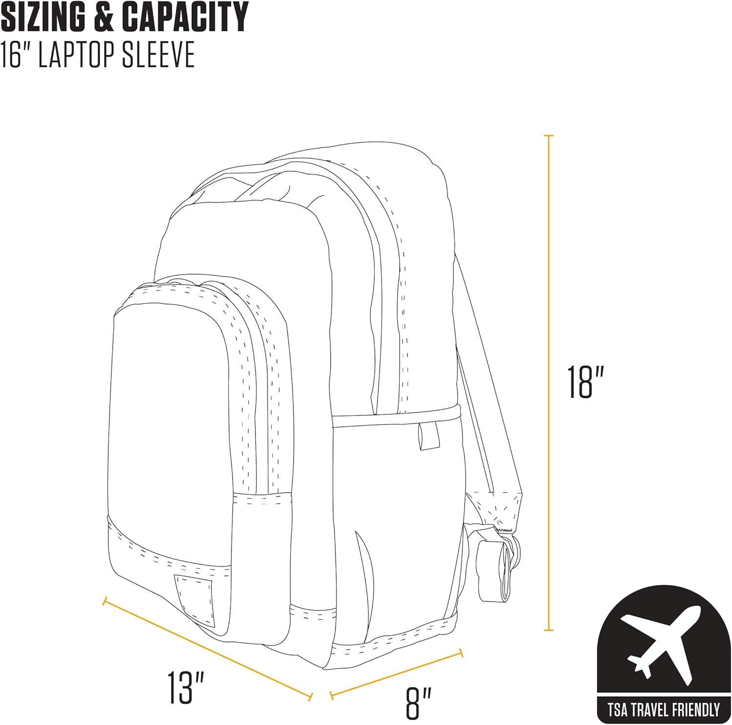 Carhartt 25L Classic Laptop Backpack, Durable Water-Resistant Pack W/ 16" Laptop Sleeve and Multiple Organizational Compartments, Black - Image 5