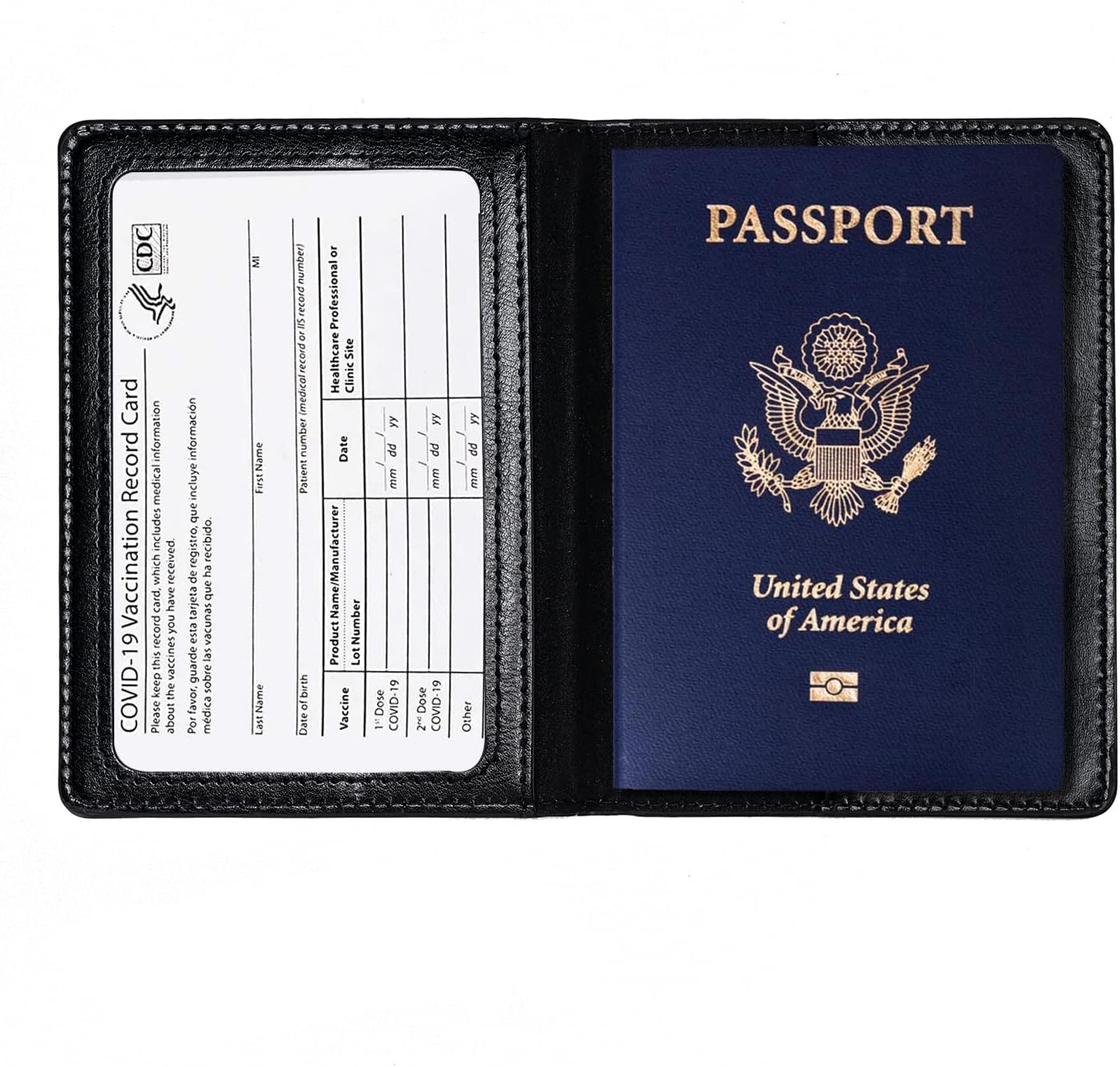 Honmein 2 Pcs Passport holders,Ultra Slim passport wallet,PU Leather Passport Cover for Women and Men - Image 2