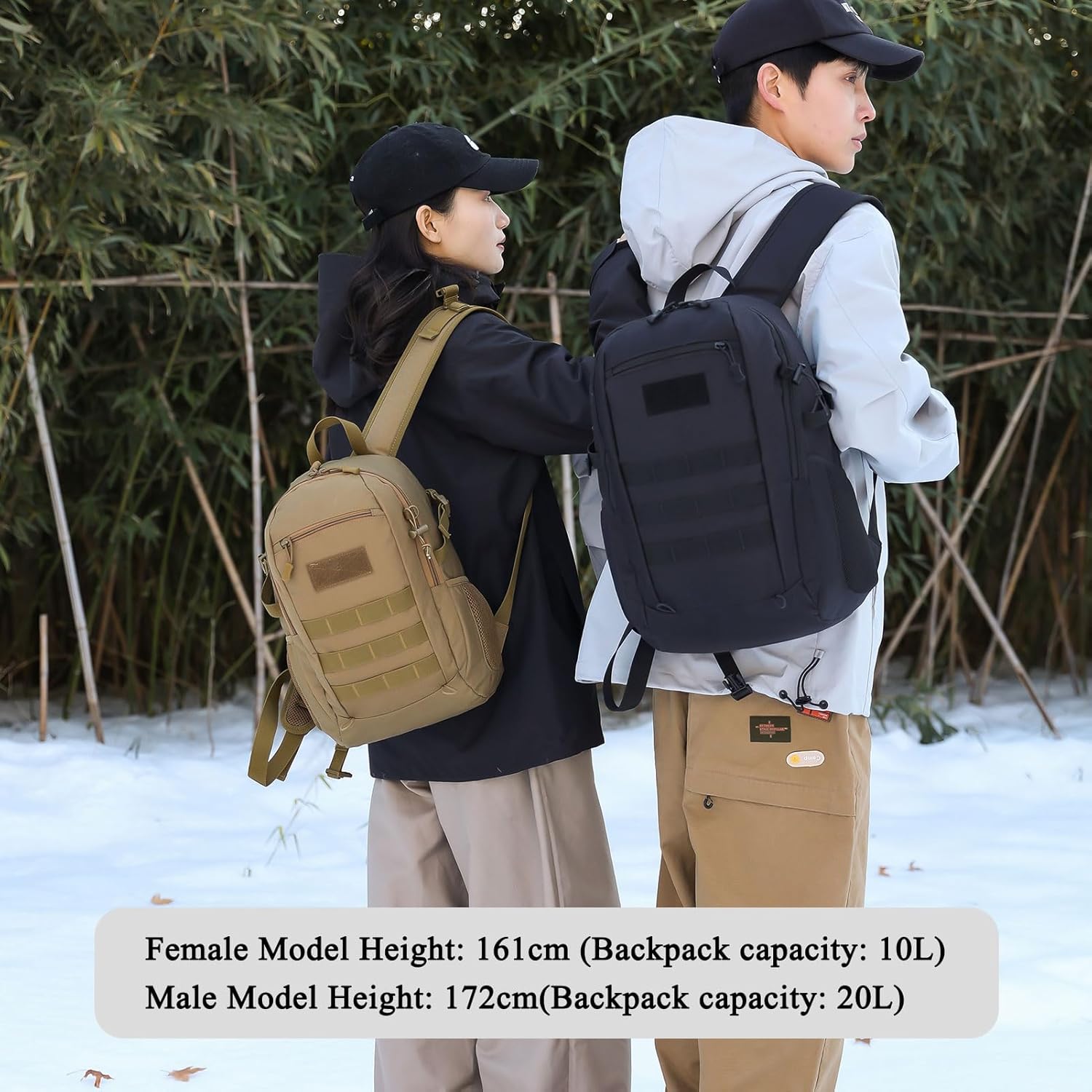 ArcEnCiel 10L/20L Mini X-Small Tactical Backpack MOLLE Daypack Gear Pack Camping Bag with Patch - Image 6