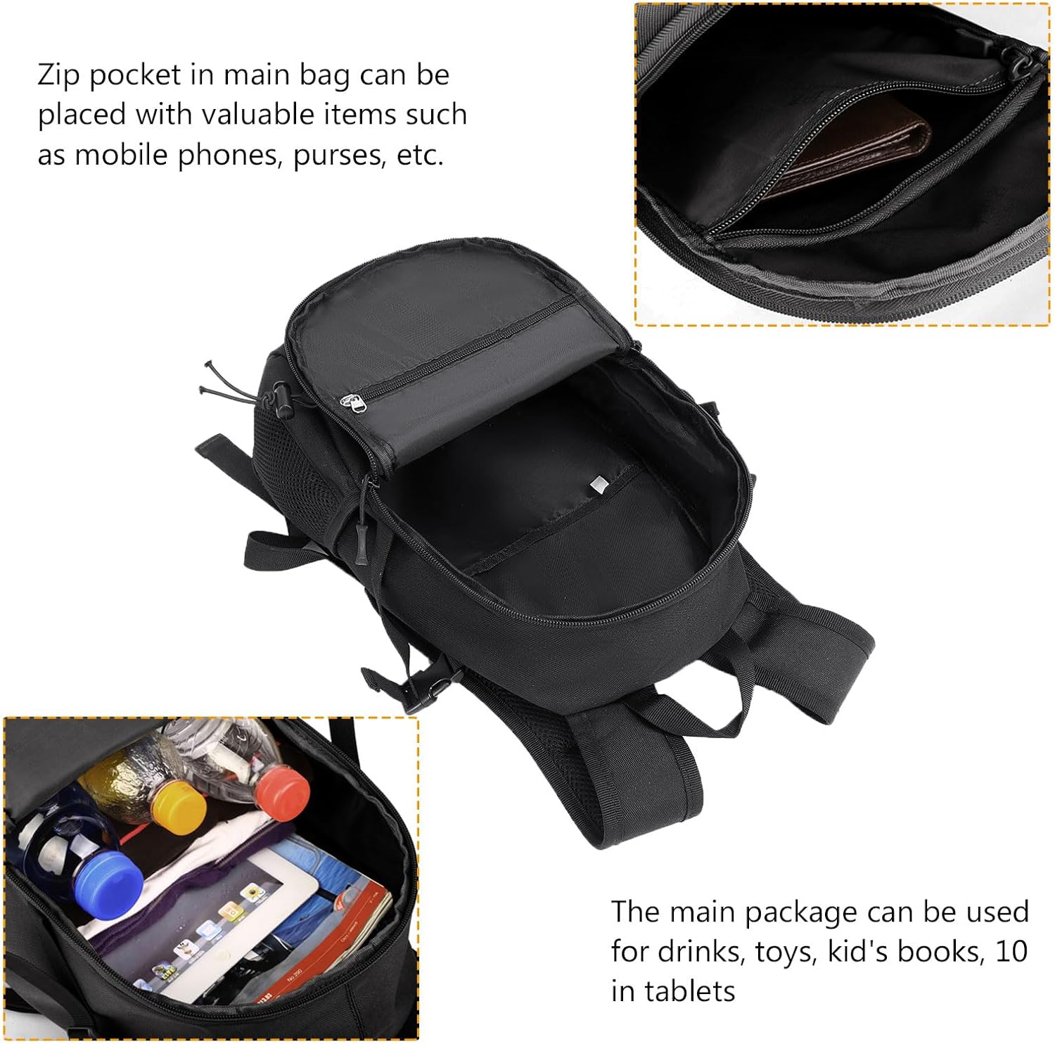 ArcEnCiel 10L/20L Mini X-Small Tactical Backpack MOLLE Daypack Gear Pack Camping Bag with Patch - Image 5