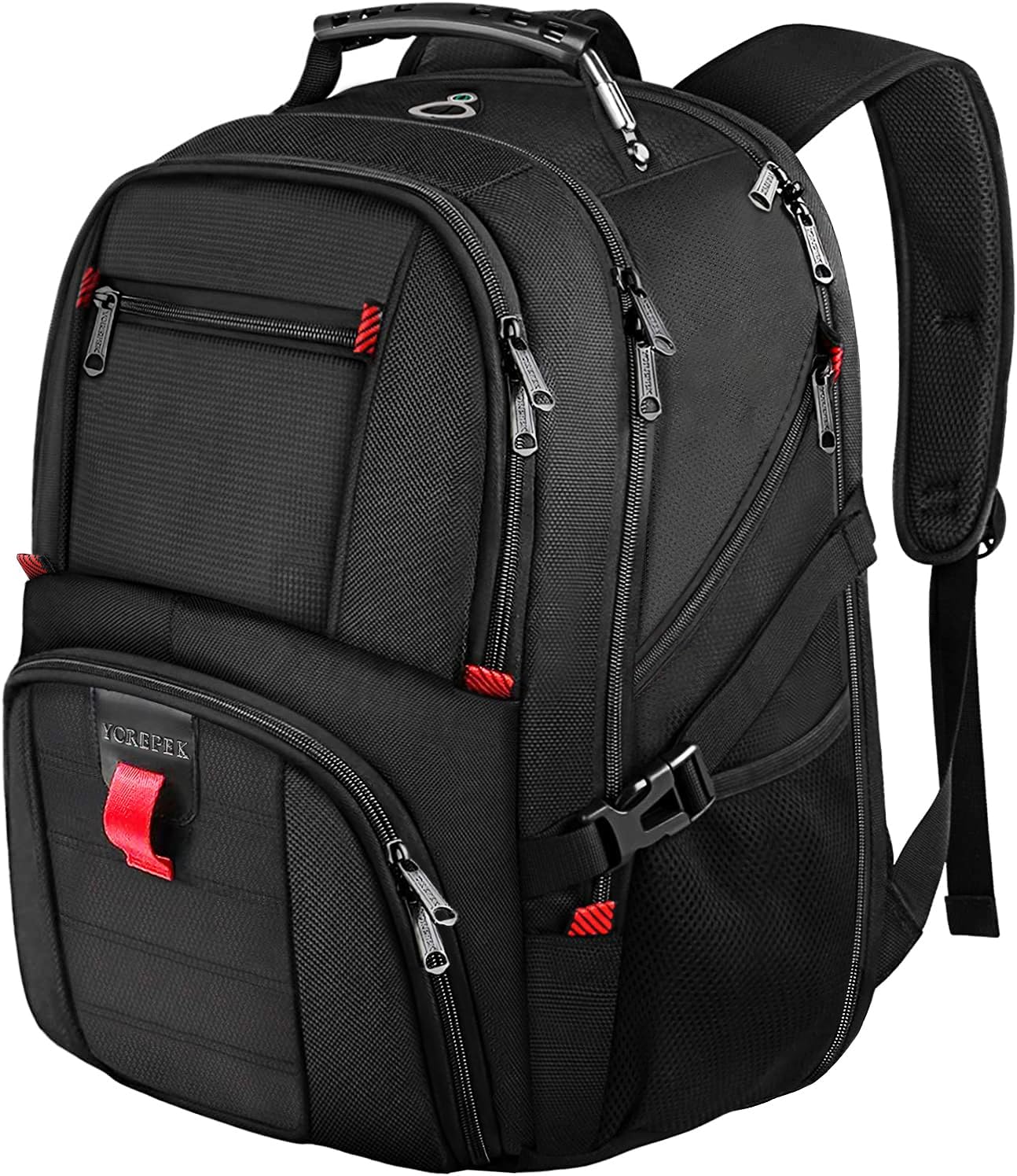 YOREPEK Large Backpack for Men, Extra Large Laptop Backpacks for Men Women, Water Resistant Travel Backpack Airline Approved Business Work Bag Fits 17 Inch Computer, Black