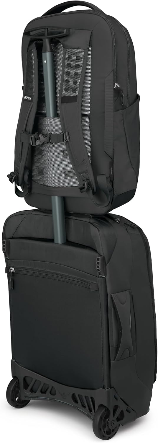 Osprey Ozone Laptop Backpack with Ventilated AirScape™ Backpanel - Lightweight Travel Backpack with 16” Laptop Sleeve - Carry-On Compatible Travel Bag for Men and Women, Black - Image 9
