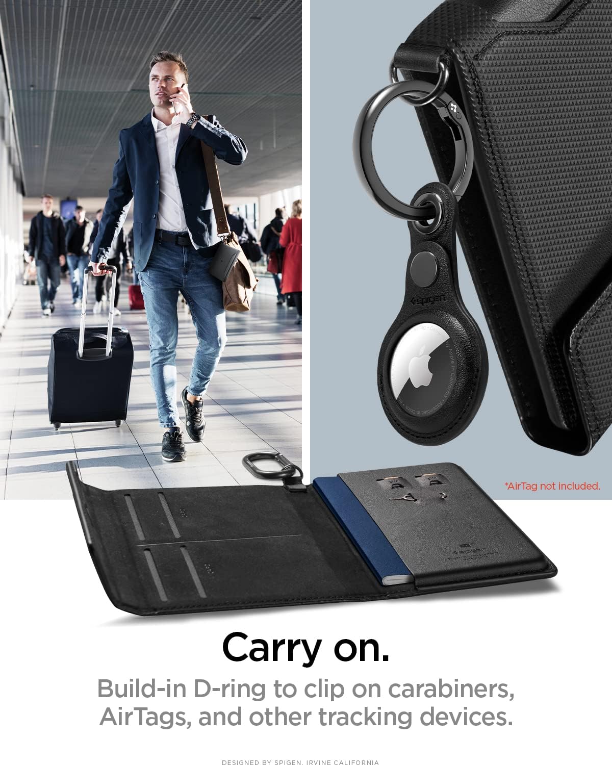 Spigen Life for Passport Card Cover Holder with RFID Blocking Technology Wallet Travel Documents Organizer Protector Accessories, SIM Card Pin Included - Image 7