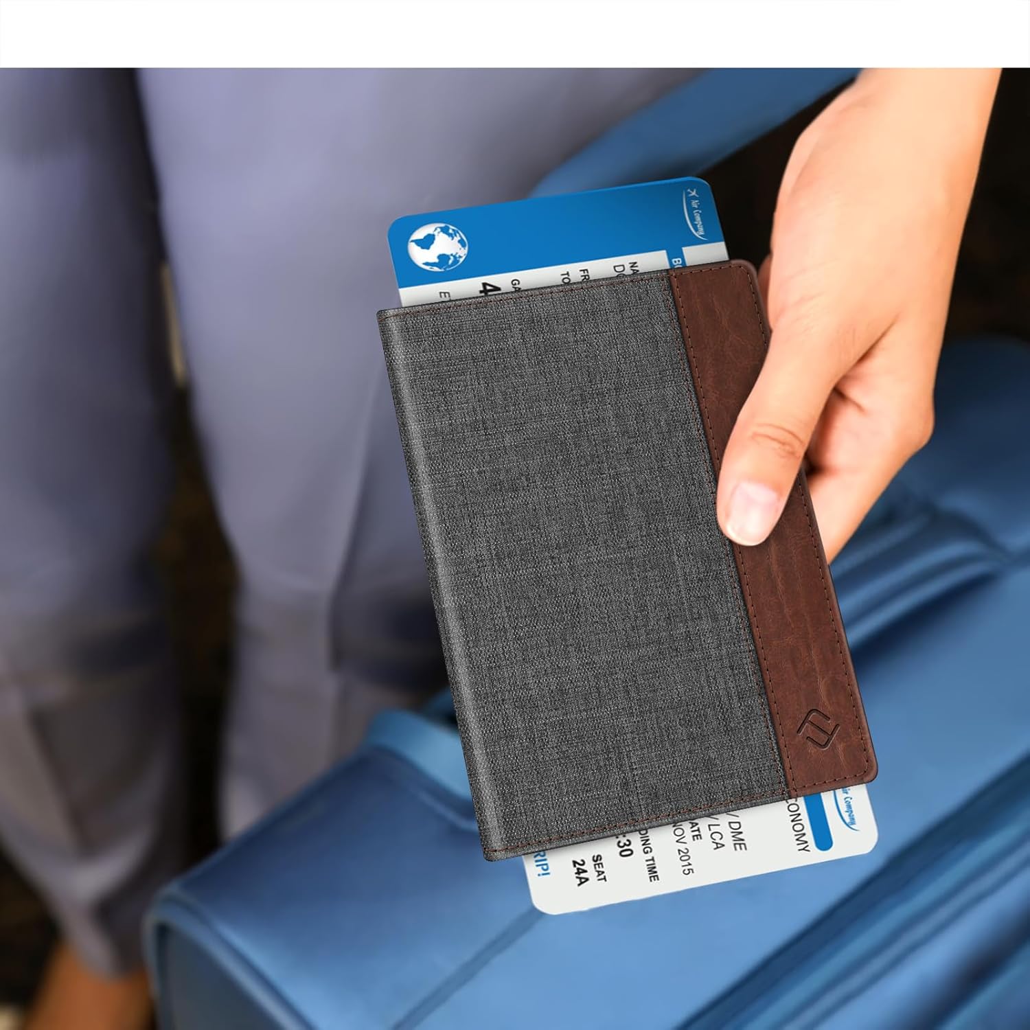 FINTIE Passport Holder, Slim Travel Wallet RFID Blocking Card Case Cover Passport Cover Protector Essentials with Credit Card Slots for Women/Men | Slim - Image 5