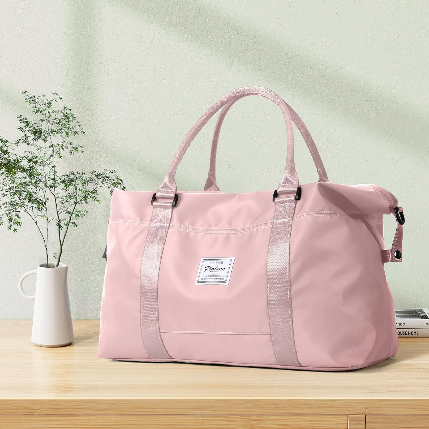 HYC00 Travel Duffel Bag,Carry-on Overnight Weekender Bags for Women,Sports Tote Gym Bag with Wet Pocket - Image 9