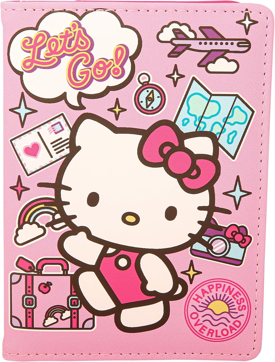 Hello Kitty Passport Holder - Sanrio Passport Holder for Women - Officially Licensed Passport Case (VG701236L.NJ)