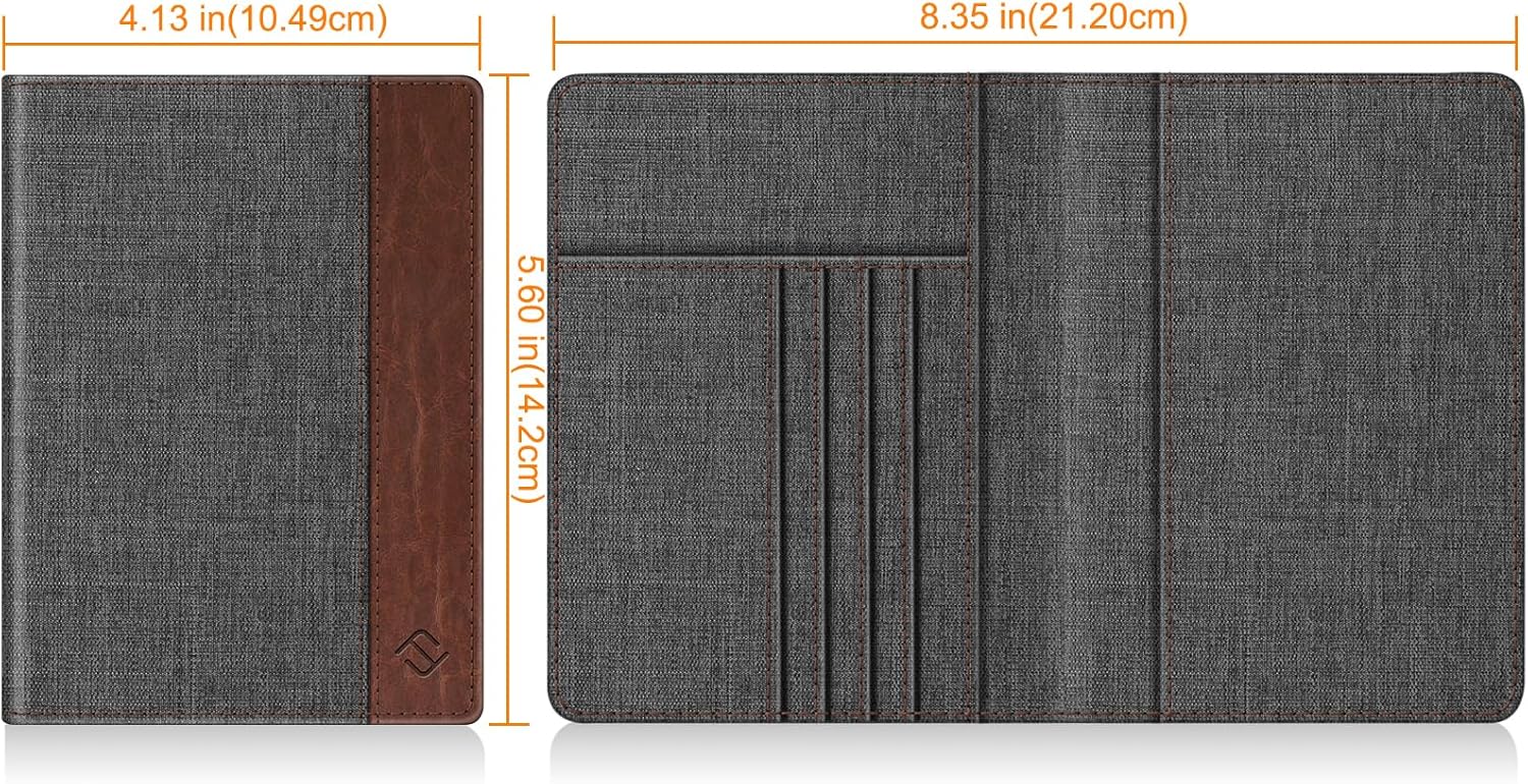 FINTIE Passport Holder, Slim Travel Wallet RFID Blocking Card Case Cover Passport Cover Protector Essentials with Credit Card Slots for Women/Men | Slim - Image 4