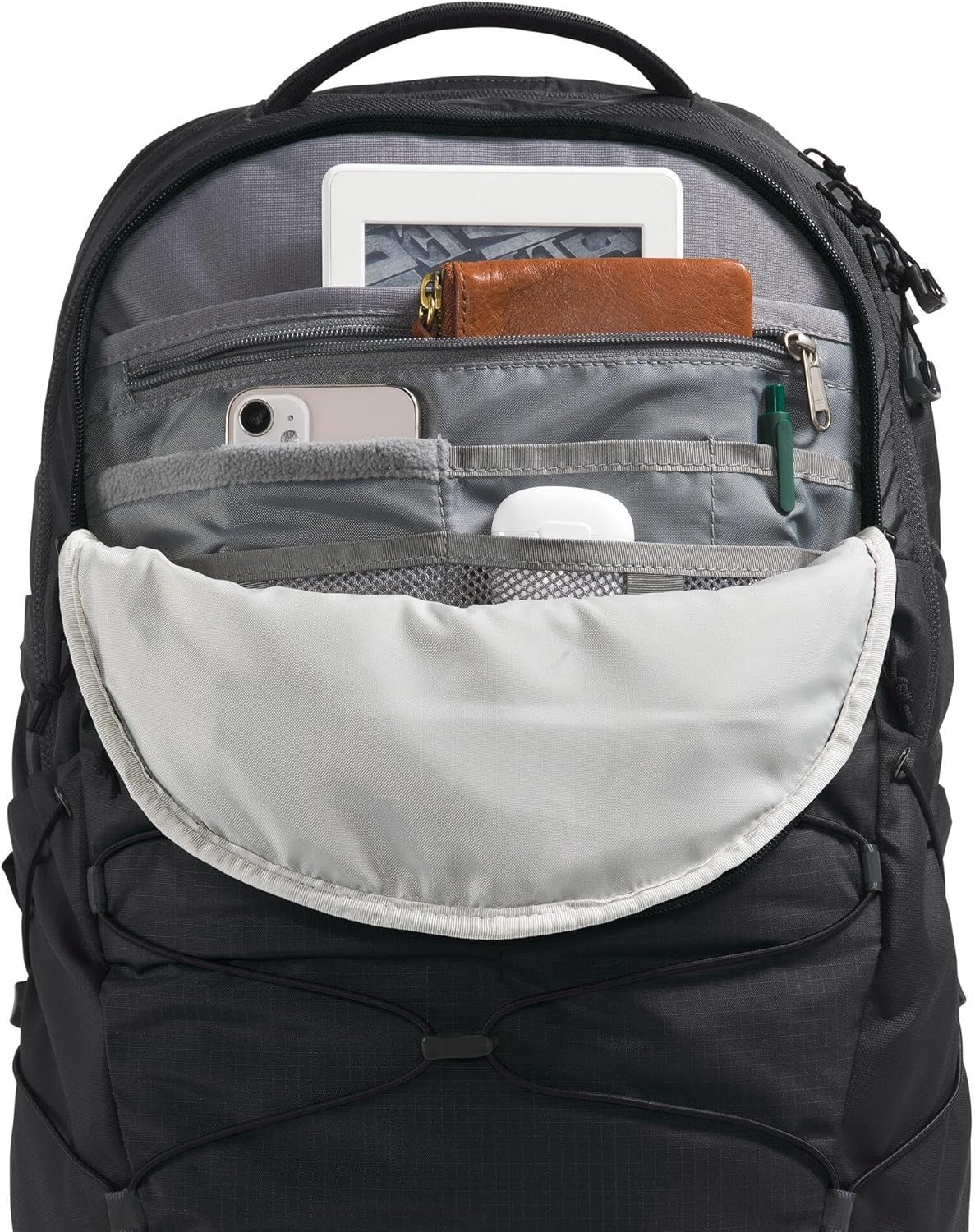 The North Face Borealis Commuter Laptop Backpack - Water Repellent, Laptop Sleeve, Large Main Compartment, TNF Black/TNF Black-NPF, One Size - Image 7