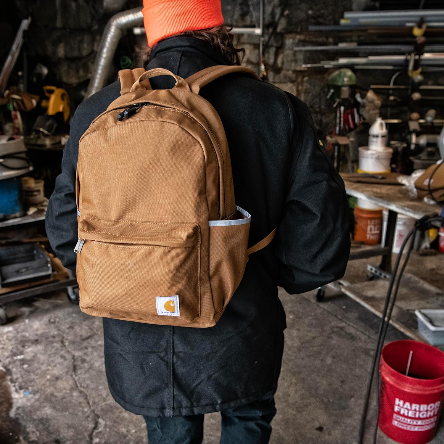 Carhartt 21L Classic Laptop Backpack, Water-Resistant Pack W/ 15" Laptop Sleeve and Organizational Compartments, Carhartt Brown - Image 6