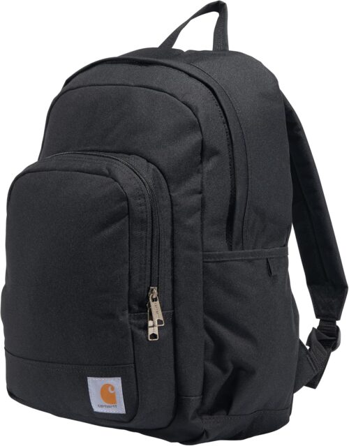 Carhartt 25L Classic Laptop Backpack, Durable Water-Resistant Pack W/ 16" Laptop Sleeve and Multiple Organizational Compartments, Black
