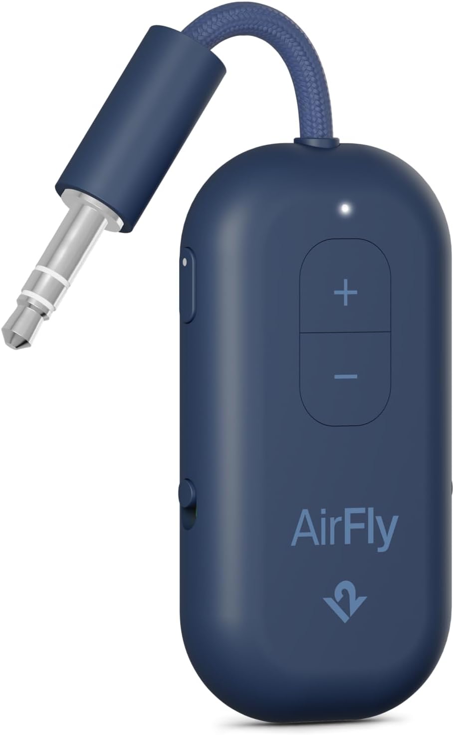 Twelve South AirFly Pro 2 Bluetooth 5.0 Transmitter/Receiver for TV to 2 Wireless Headphones – Wireless Adapter for AirPods, Car, Gym, Home, Use with Any 3.5 mm Audio Jack, Blue