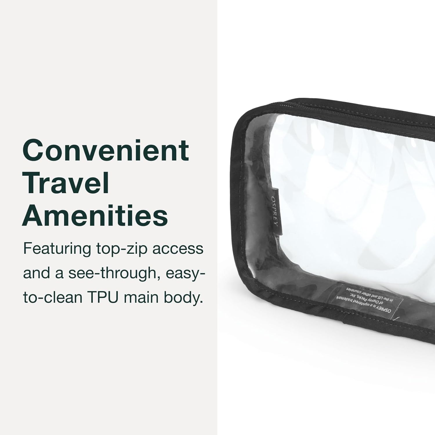 Osprey Ultralight Clear Liquids Pouch for Travel, Black - Image 5
