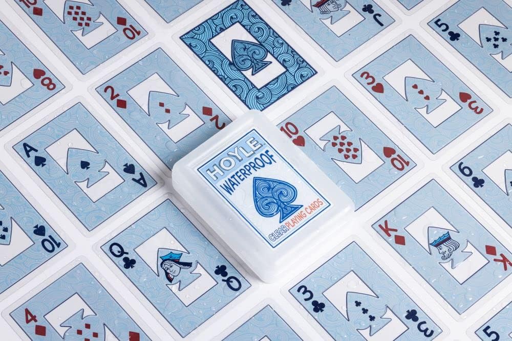 Hoyle Waterproof Playing Cards, Clear Plastic Deck of Cards for Outdoor Card Games, Camping, Beach, Pool & Travel Games (1 Deck) - Image 3