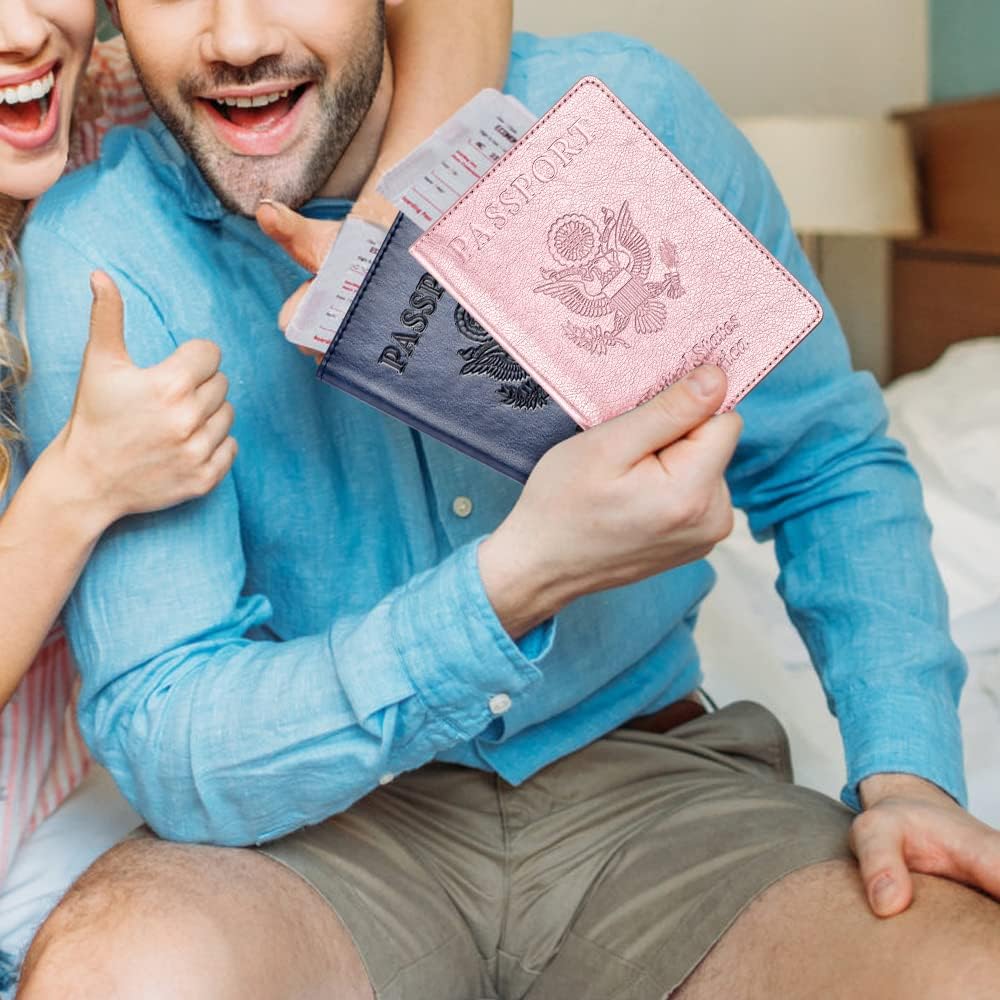 Eoehro Passport Holder for Travel Essentials-2Pack, Passport Wallet Cover Case for Travel Must Haves Accessories,Passport Book Holders for Women and Men - Image 7