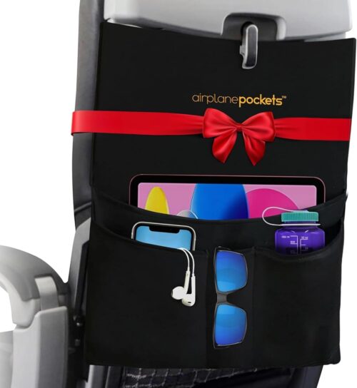 Airplane Pockets - Airplane Accessories - Plane Travel Essentials - Travel Organizer - Seat Storage Organizer - Air Travel Essentials - Seatback Organizer - International Travel Accessories Must Haves