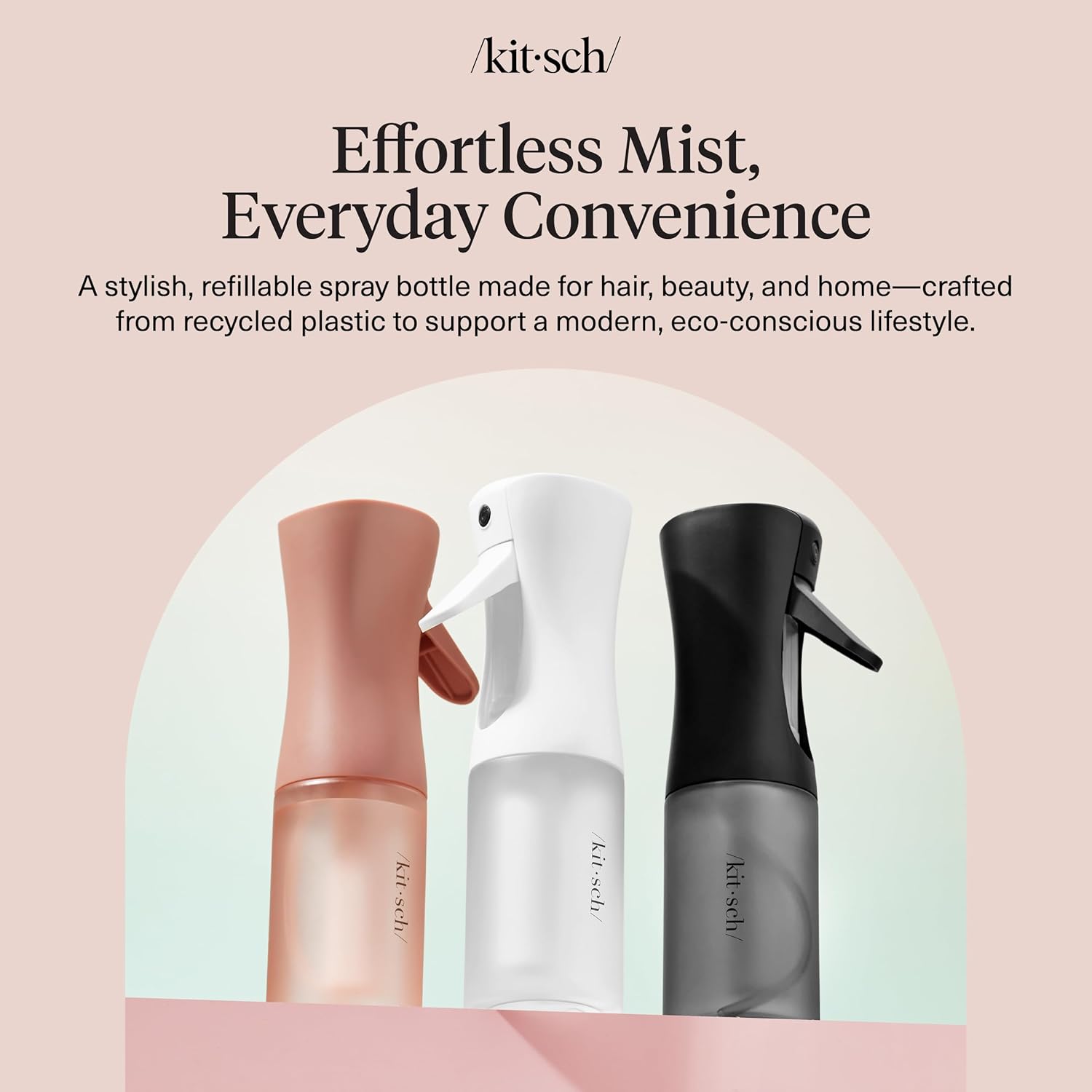Kitsch Continuous Spray Bottle for Hair – Fine Mist Water Mister & Water Spray Bottle – Recycled Hair Spray Bottle – Spray Bottles for Cleaning, Styling, Plants & More – Terracotta, 150ml - Image 8