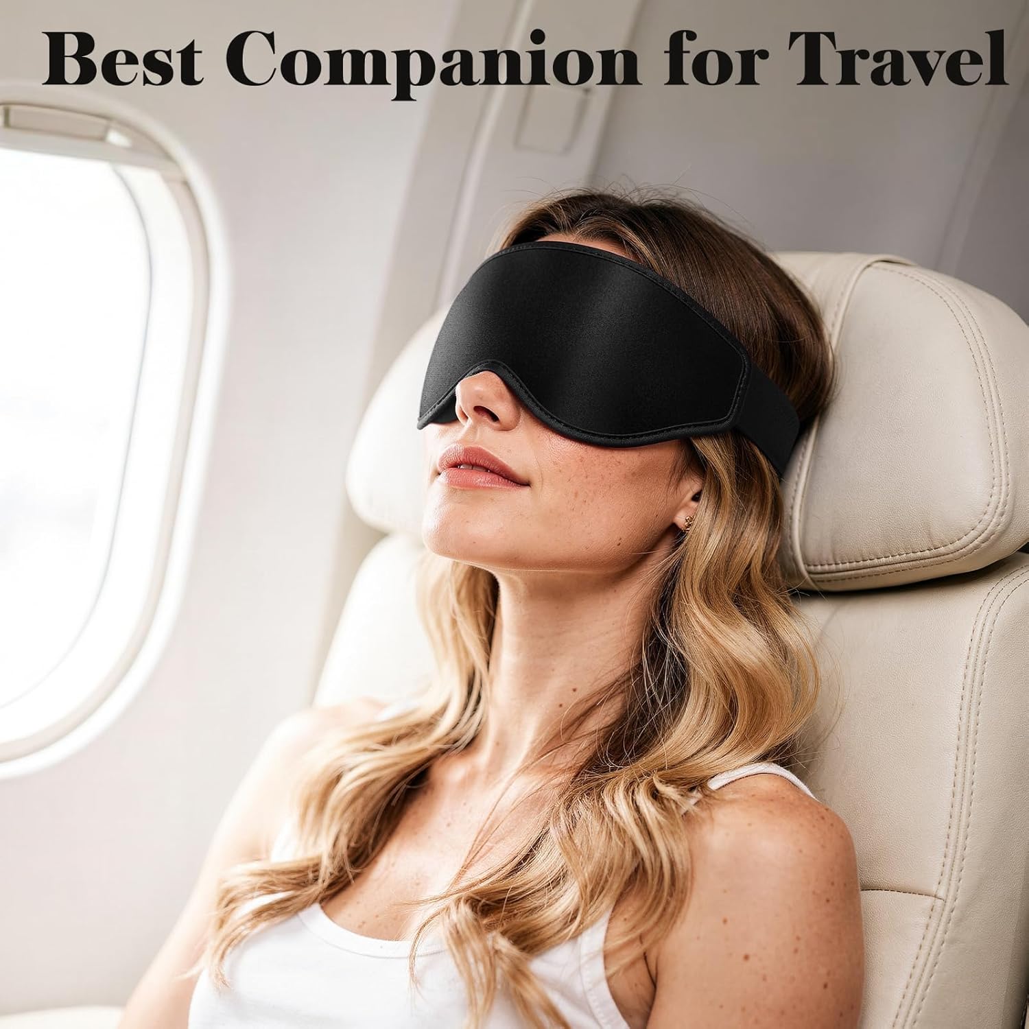Fygrip 3D Eye Mask Sleep Mask for Men & Women, 100% Pressure-Free & Light Block-Out Eye Mask for Sleep with Easy Adjustable Strap, Night Eye Cover for Travel, Black - Image 7