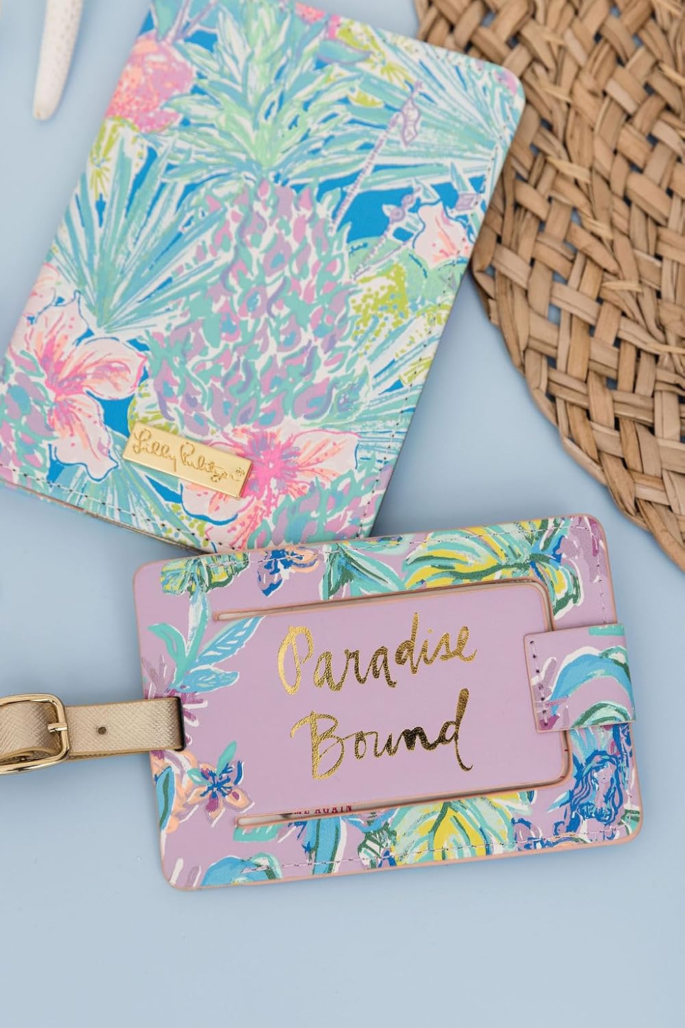 Lilly Pulitzer Vegan Leather Passport Holder, Cute Passport Cover, Travel Wallet with Credit Card Slots, Swizzle In - Image 7