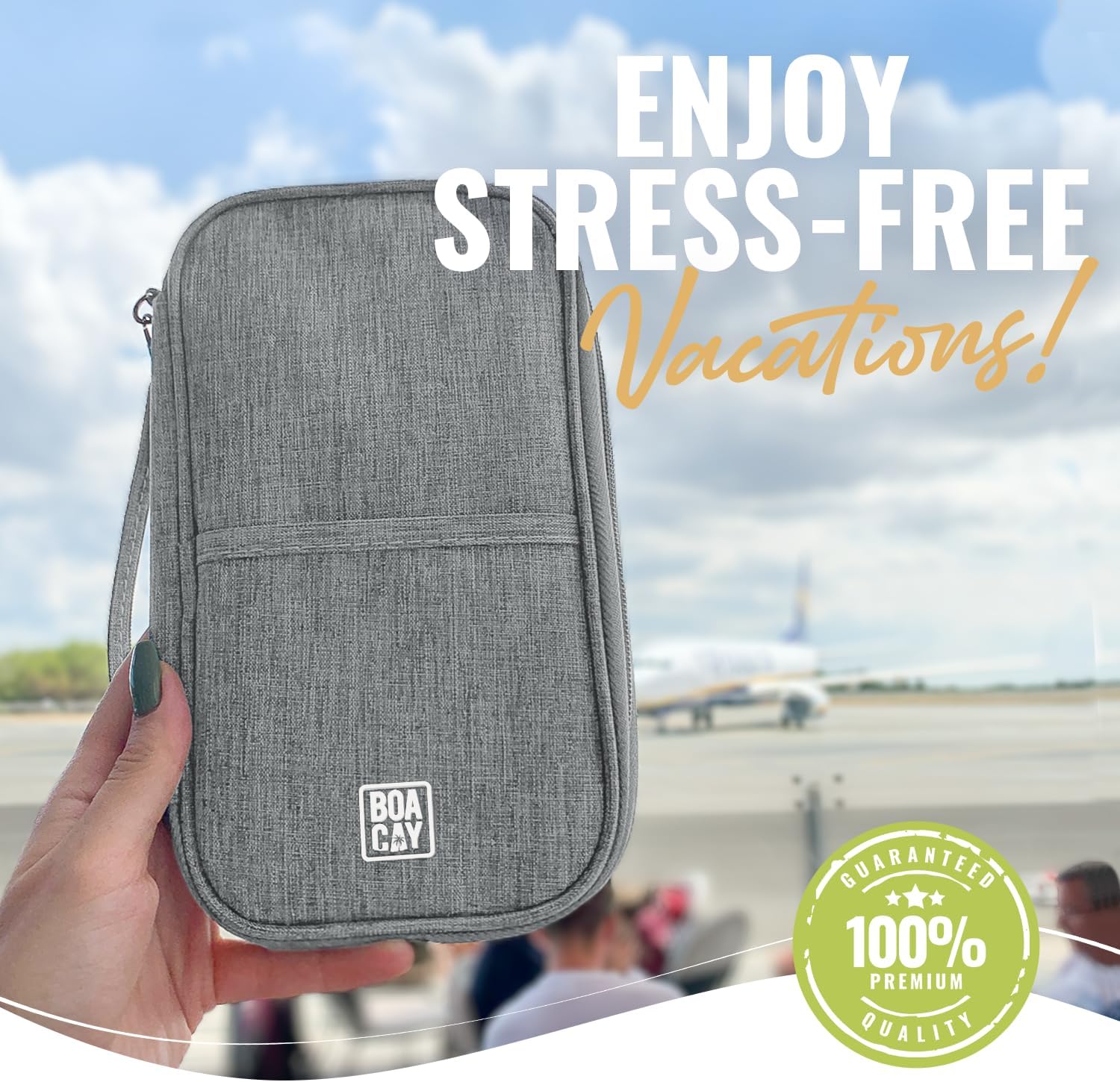 BOACAY Travel Document Organizer with RFID, Family Passport Holder, Wallet for Women & Men, Portable & Waterproof Case for Cards, Boarding Pass, Money - Image 7