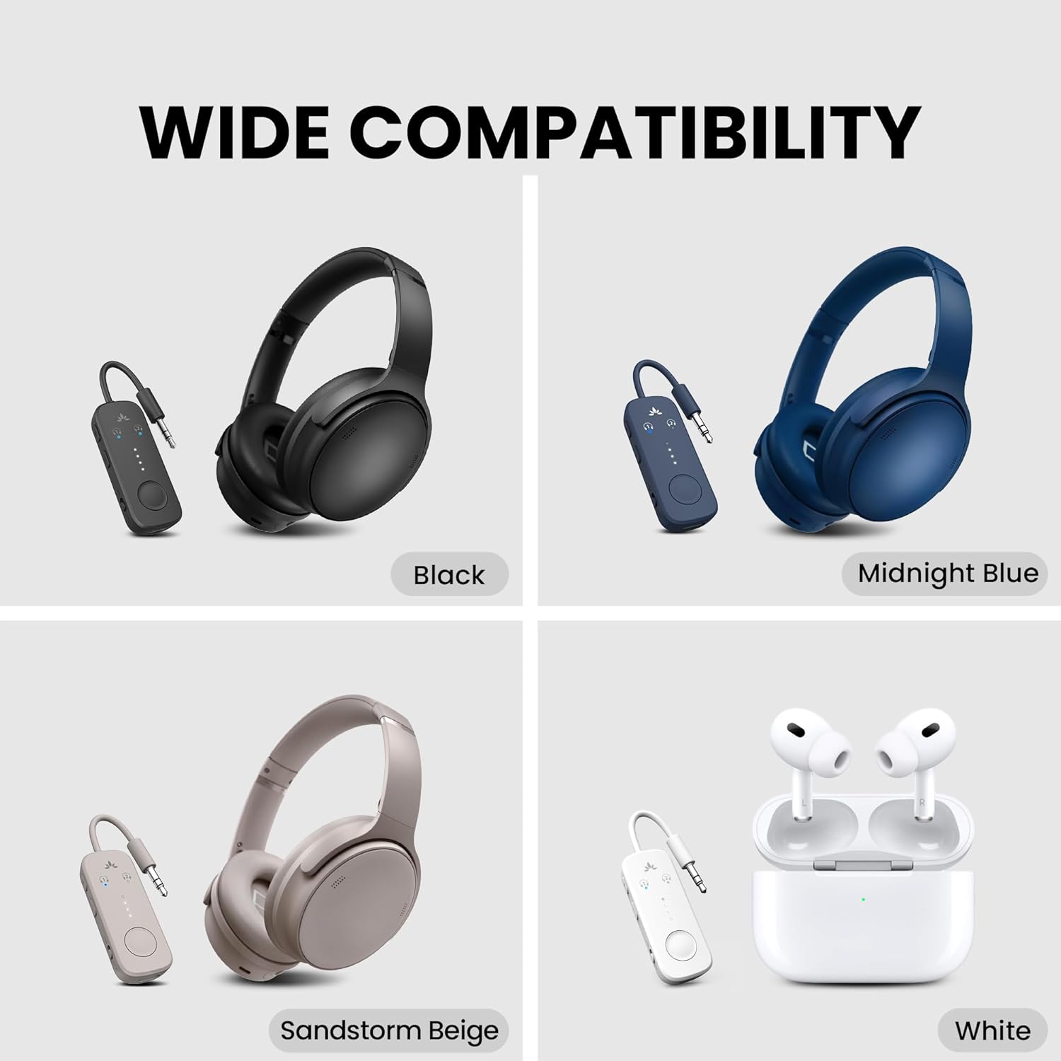 Avantree Relay - Premium Airplane Bluetooth Adapter with Advanced Qualcomm Chipset, 2 Headphones Support, 25hrs Play Time, aptX Adaptive & HD Audio Transmitter for Airpods, Bose & Travel Flight - Image 6