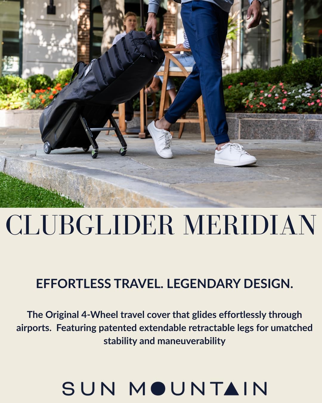 Sun Mountain ClubGlider Meridian Golf Travel Bag, 4-Wheel Rolling Retractable-Leg System, Effortless Travel - Image 6