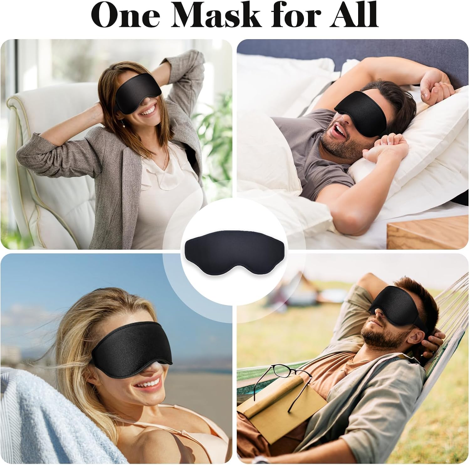 Fygrip 3D Eye Mask Sleep Mask for Men & Women, 100% Pressure-Free & Light Block-Out Eye Mask for Sleep with Easy Adjustable Strap, Night Eye Cover for Travel, Black - Image 8