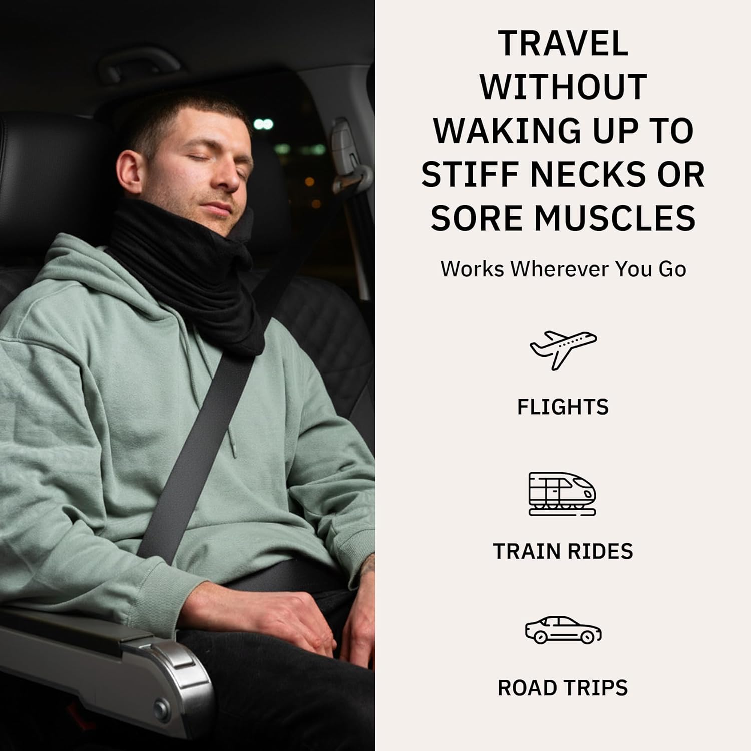 Trtl Pillow - Scientifically Proven, Super Soft Neck Support Travel Pillow for Airplanes - Lightweight and Machine Washable - Ergonomic Design for Traveling on Flights, Cars, and Trains - Grey - Image 5