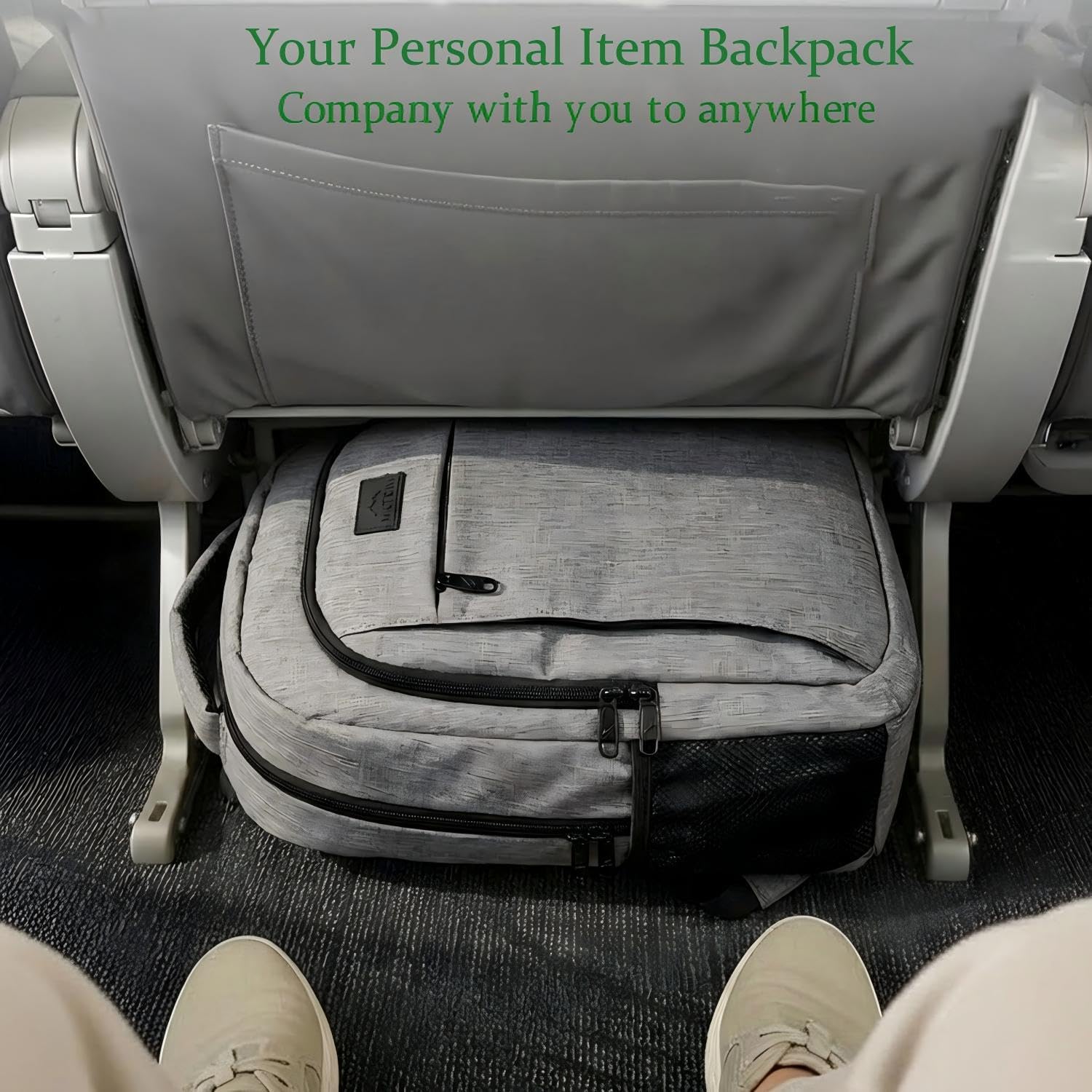 MATEIN Travel Laptop Backpack, Business Anti Theft Slim Sturdy Laptops Backpack Personal Item Bag, Water Resistant College School Computer Bag Gift for Men & Women Fits 15.6 Inch Notebook, Grey - Image 4