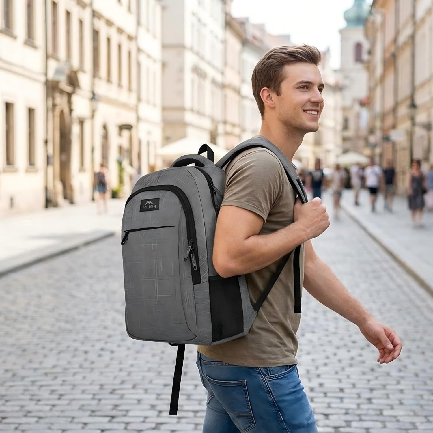 MATEIN Travel Laptop Backpack, Business Anti Theft Slim Sturdy Laptops Backpack Personal Item Bag, Water Resistant College School Computer Bag Gift for Men & Women Fits 15.6 Inch Notebook, Grey - Image 8