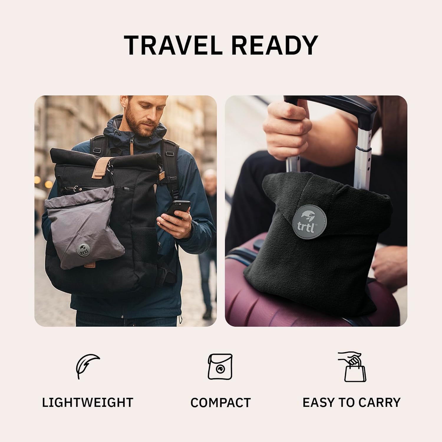 Trtl Pillow - Scientifically Proven, Super Soft Neck Support Travel Pillow for Airplanes - Lightweight and Machine Washable - Ergonomic Design for Traveling on Flights, Cars, and Trains - Grey - Image 6