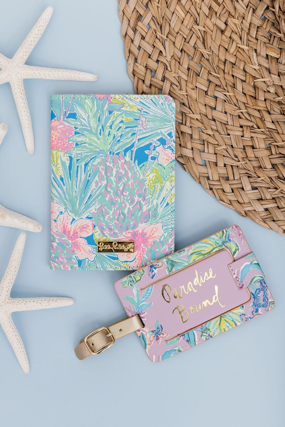 Lilly Pulitzer Vegan Leather Passport Holder, Cute Passport Cover, Travel Wallet with Credit Card Slots, Swizzle In - Image 8