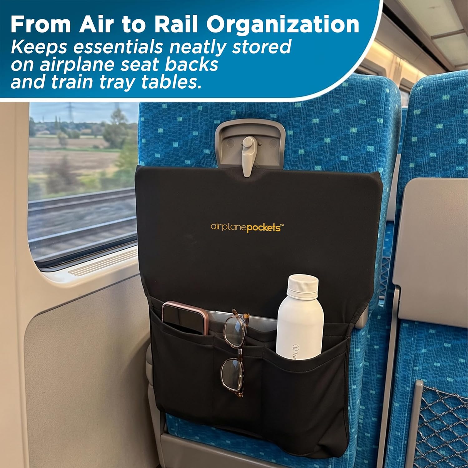 Airplane Pockets - Airplane Accessories - Plane Travel Essentials - Travel Organizer - Seat Storage Organizer - Air Travel Essentials - Seatback Organizer - International Travel Accessories Must Haves - Image 5