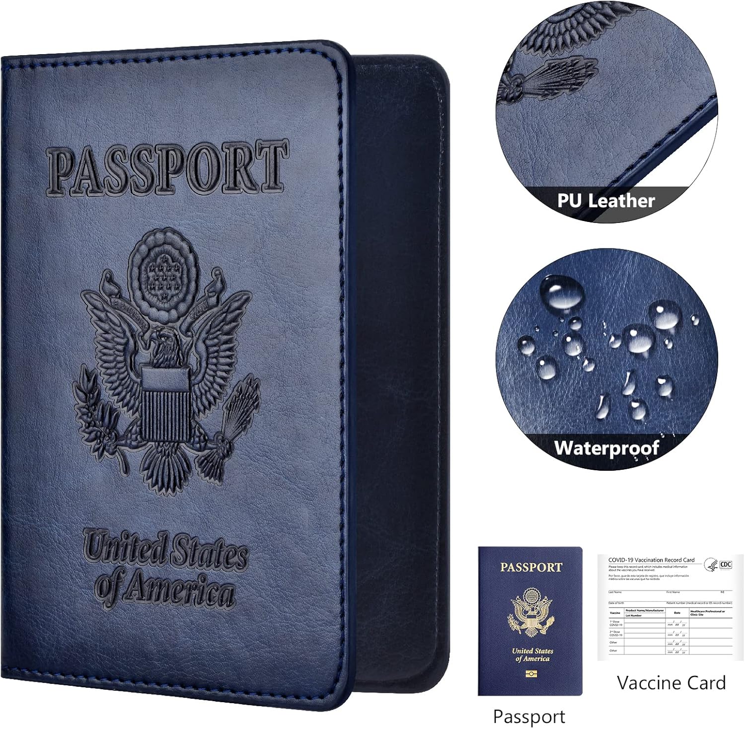 Eoehro Passport Holder for Travel Essentials-2Pack, Passport Wallet Cover Case for Travel Must Haves Accessories,Passport Book Holders for Women and Men - Image 3