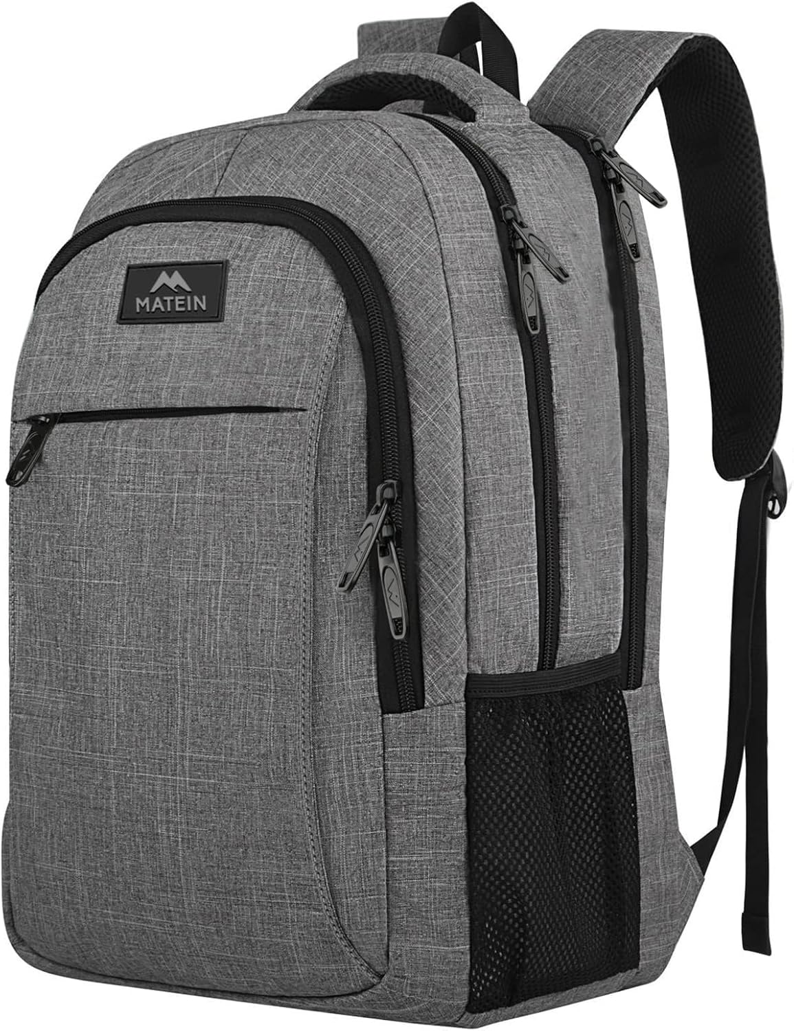MATEIN Travel Laptop Backpack, Business Anti Theft Slim Sturdy Laptops Backpack Personal Item Bag, Water Resistant College School Computer Bag Gift for Men & Women Fits 15.6 Inch Notebook, Grey - Image 10