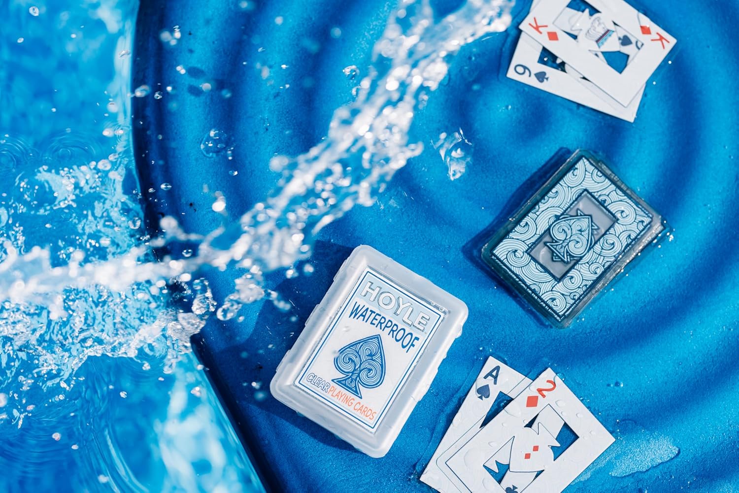 Hoyle Waterproof Playing Cards, Clear Plastic Deck of Cards for Outdoor Card Games, Camping, Beach, Pool & Travel Games (1 Deck) - Image 7