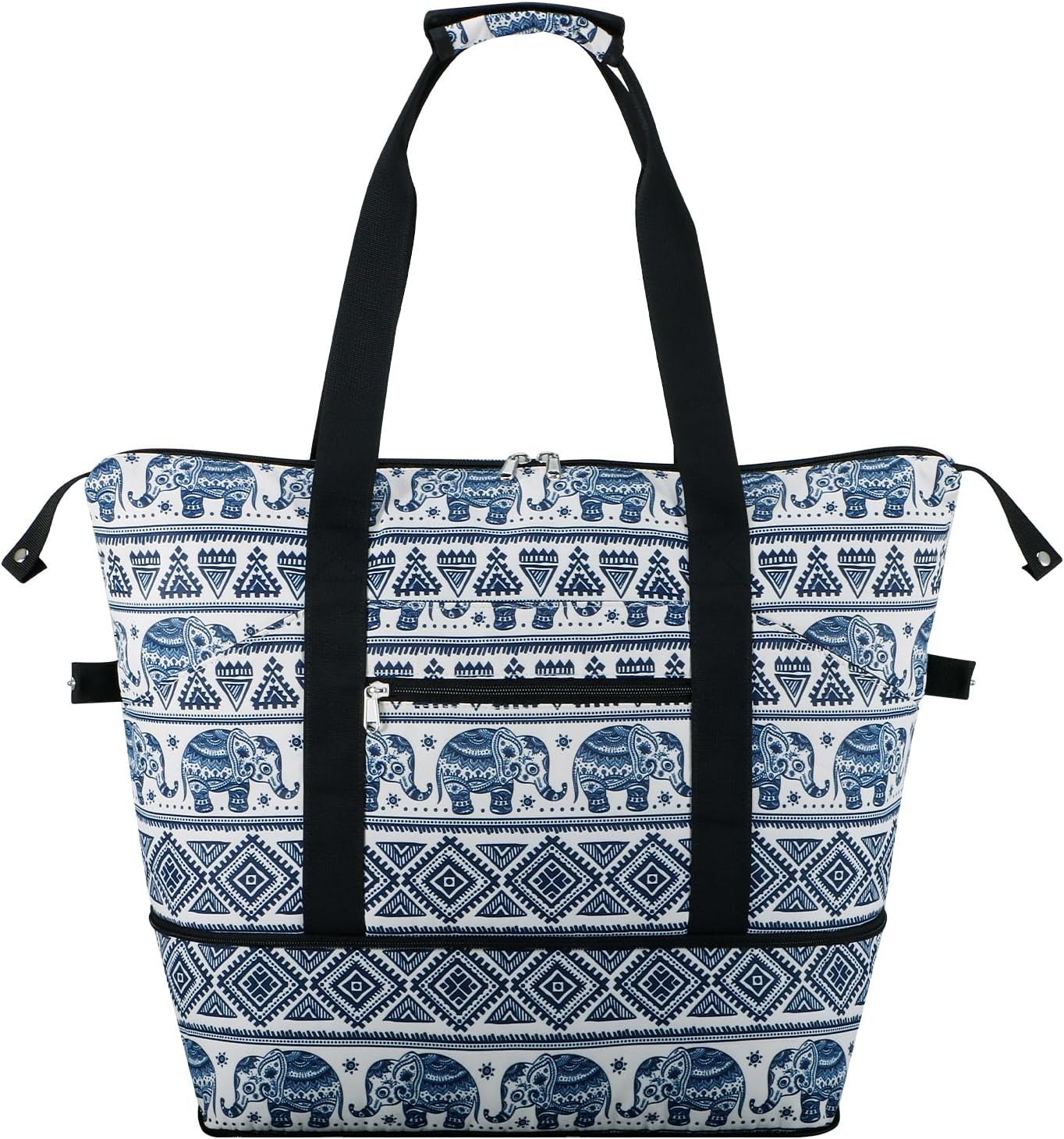 Expandable Duffel Bag for Women with Trolley Sleeve/Wet Pocket Weekender Travel Tote Large Carry On Overnight Luggage