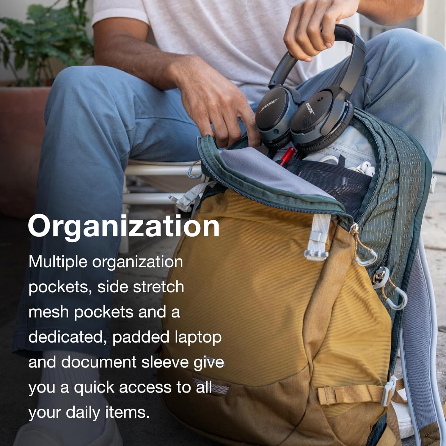 Osprey Nebula Commuter Backpack, Cascade Blue/Coal Grey Heather - Image 4
