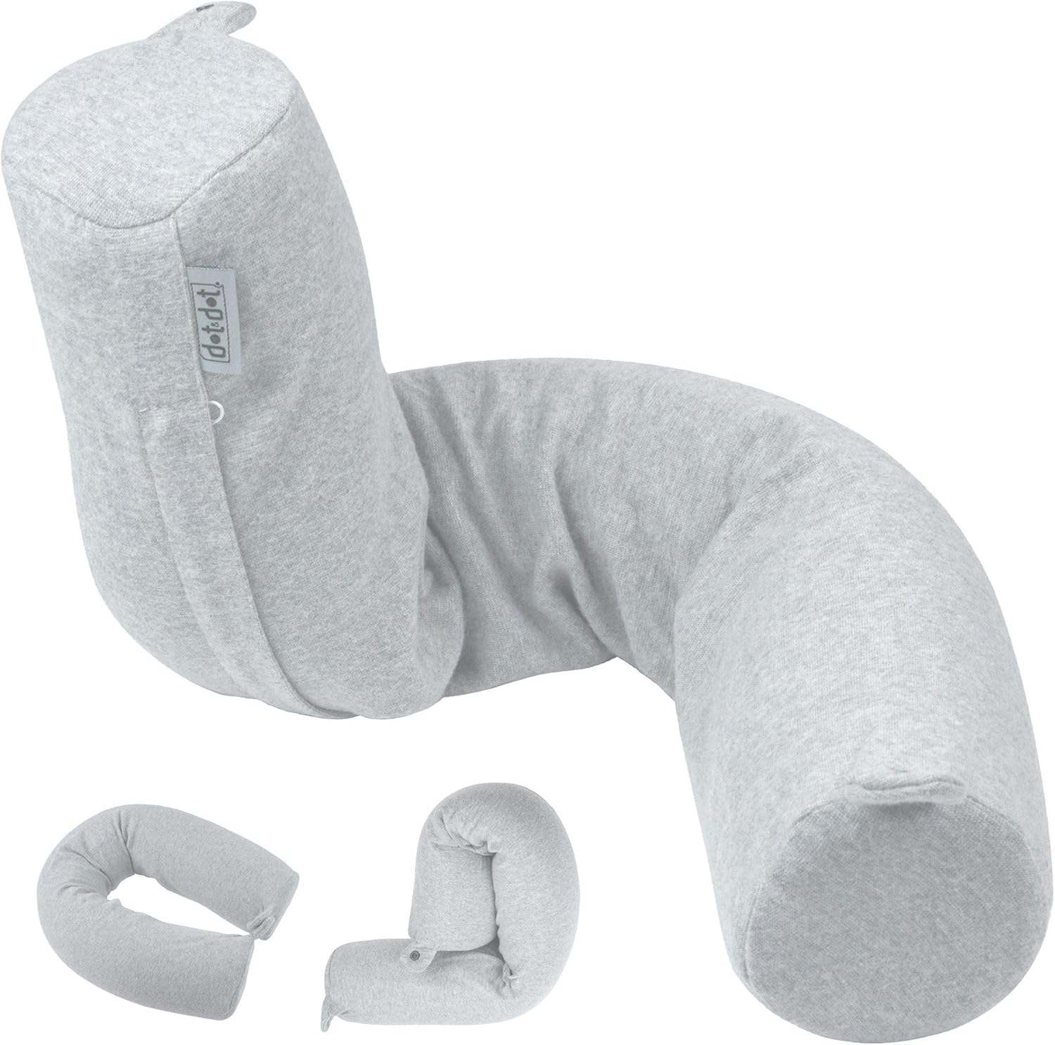 Dot&Dot Twist Memory Foam Travel Pillow, Bendable Neck Pillow for Airplane, Car and Home, Airplane Pillow for Neck Support, Chin, Lumbar and Leg, Adjustable Neck Roll Pillow - Image 9