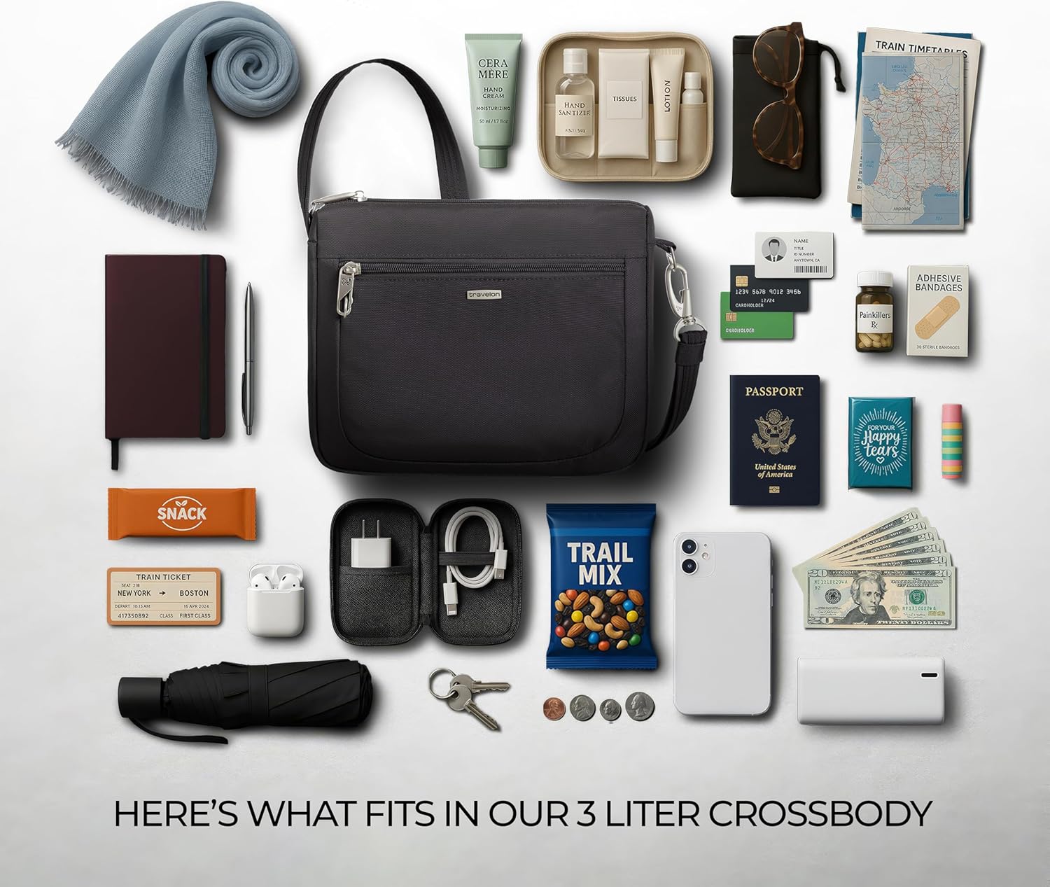 Travelon Anti-Theft Classic Small East/West Crossbody - Image 6