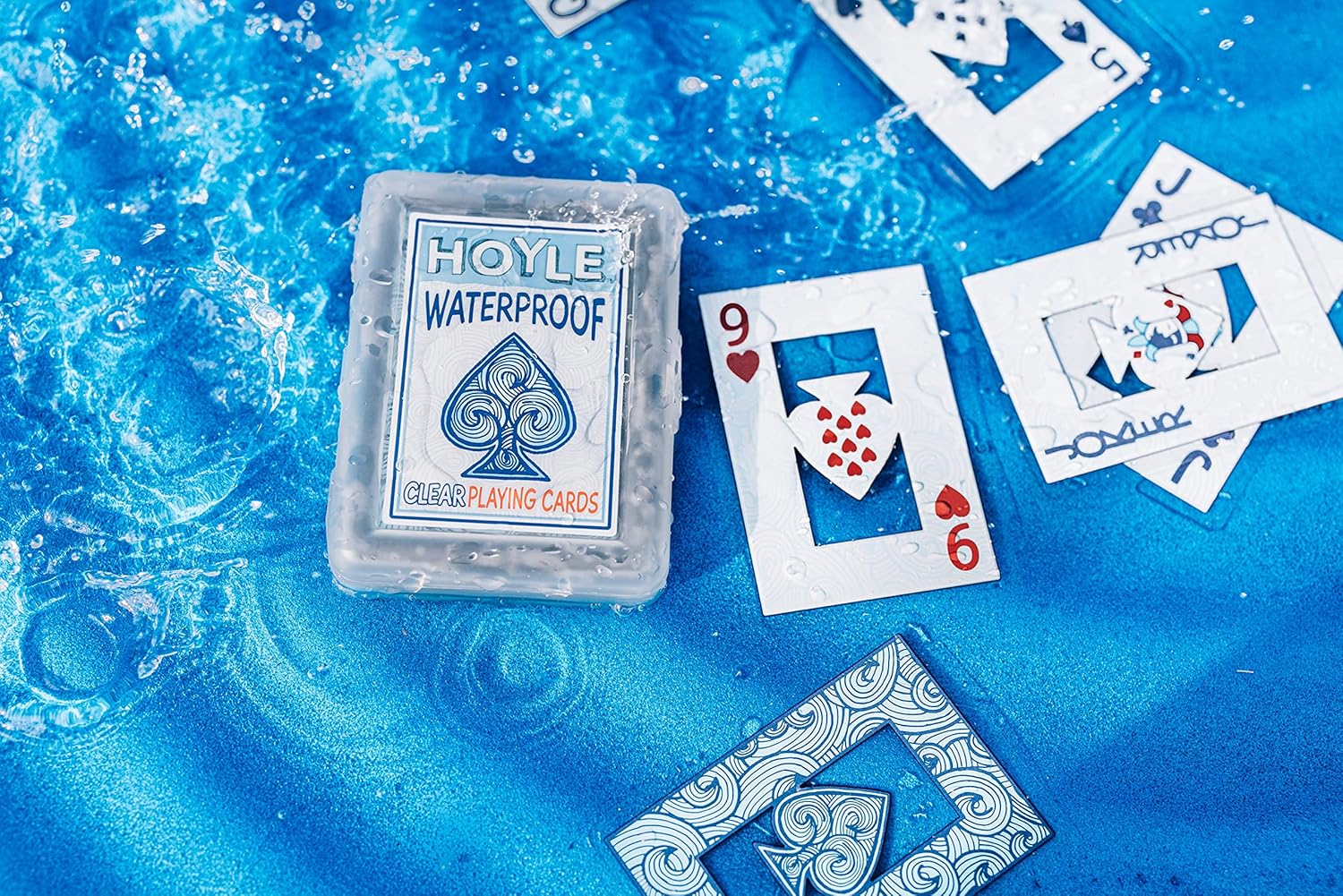 Hoyle Waterproof Playing Cards, Clear Plastic Deck of Cards for Outdoor Card Games, Camping, Beach, Pool & Travel Games (1 Deck) - Image 5