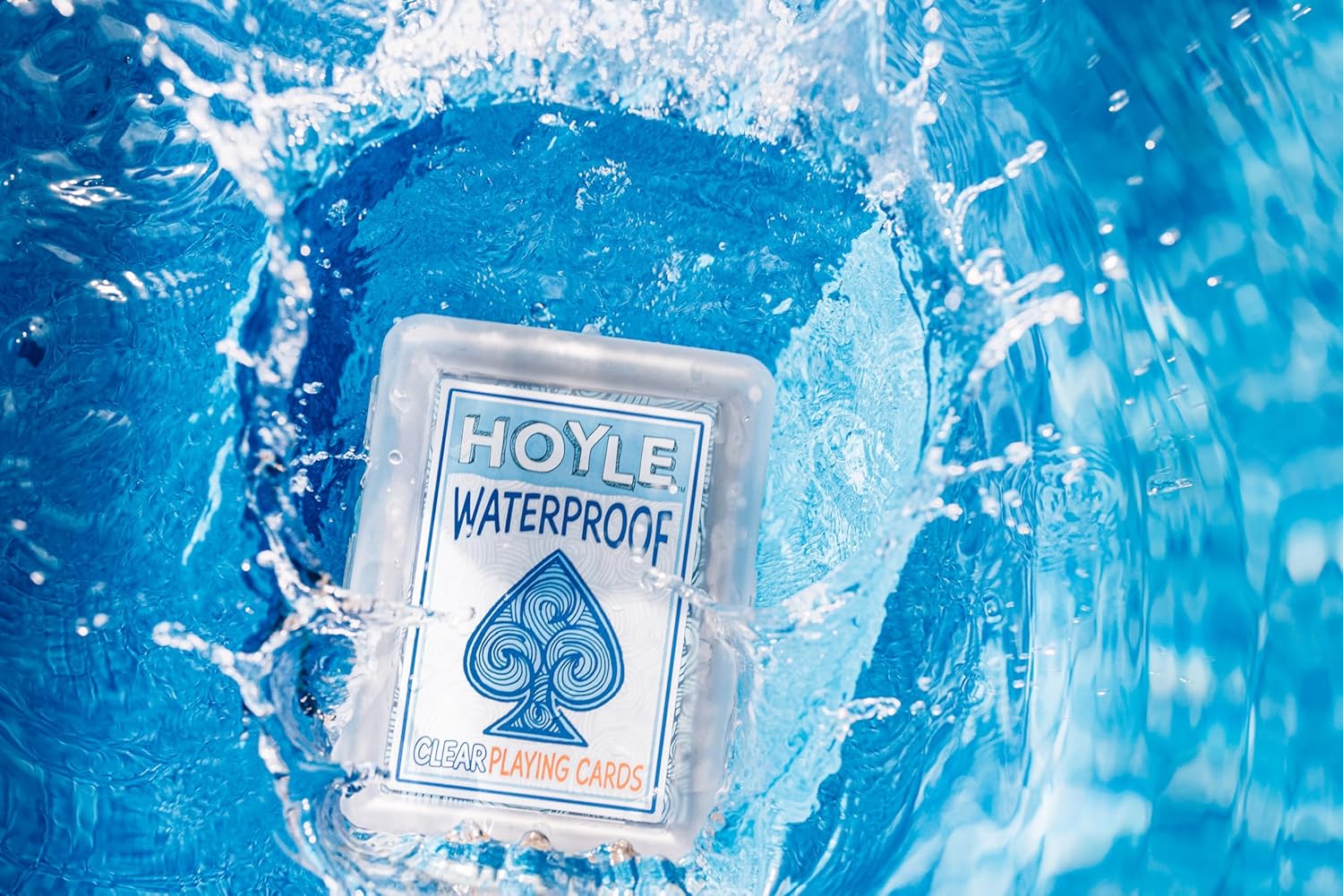 Hoyle Waterproof Playing Cards, Clear Plastic Deck of Cards for Outdoor Card Games, Camping, Beach, Pool & Travel Games (1 Deck) - Image 4